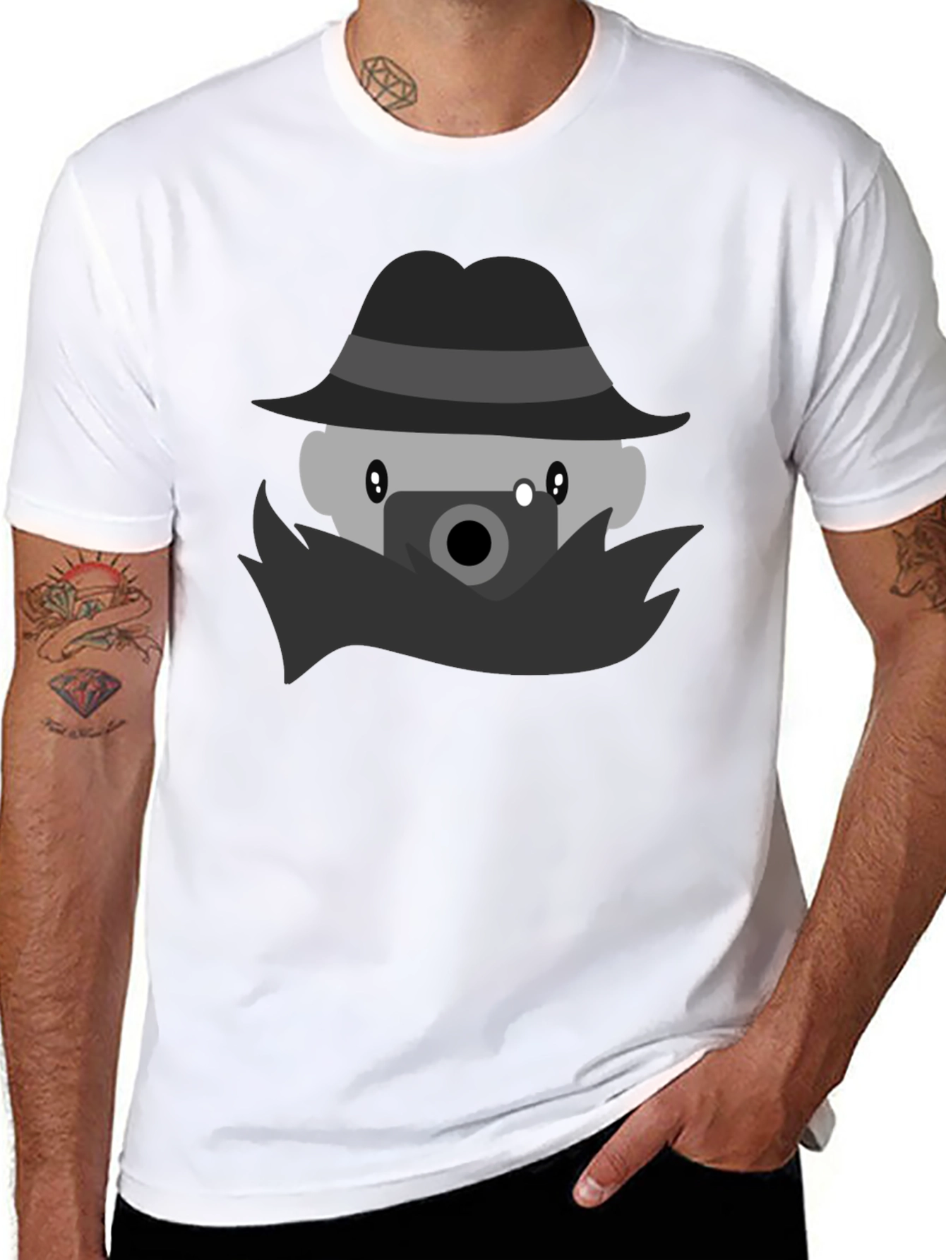 Cartoon Detective T-Shirt: Fun Unique Design