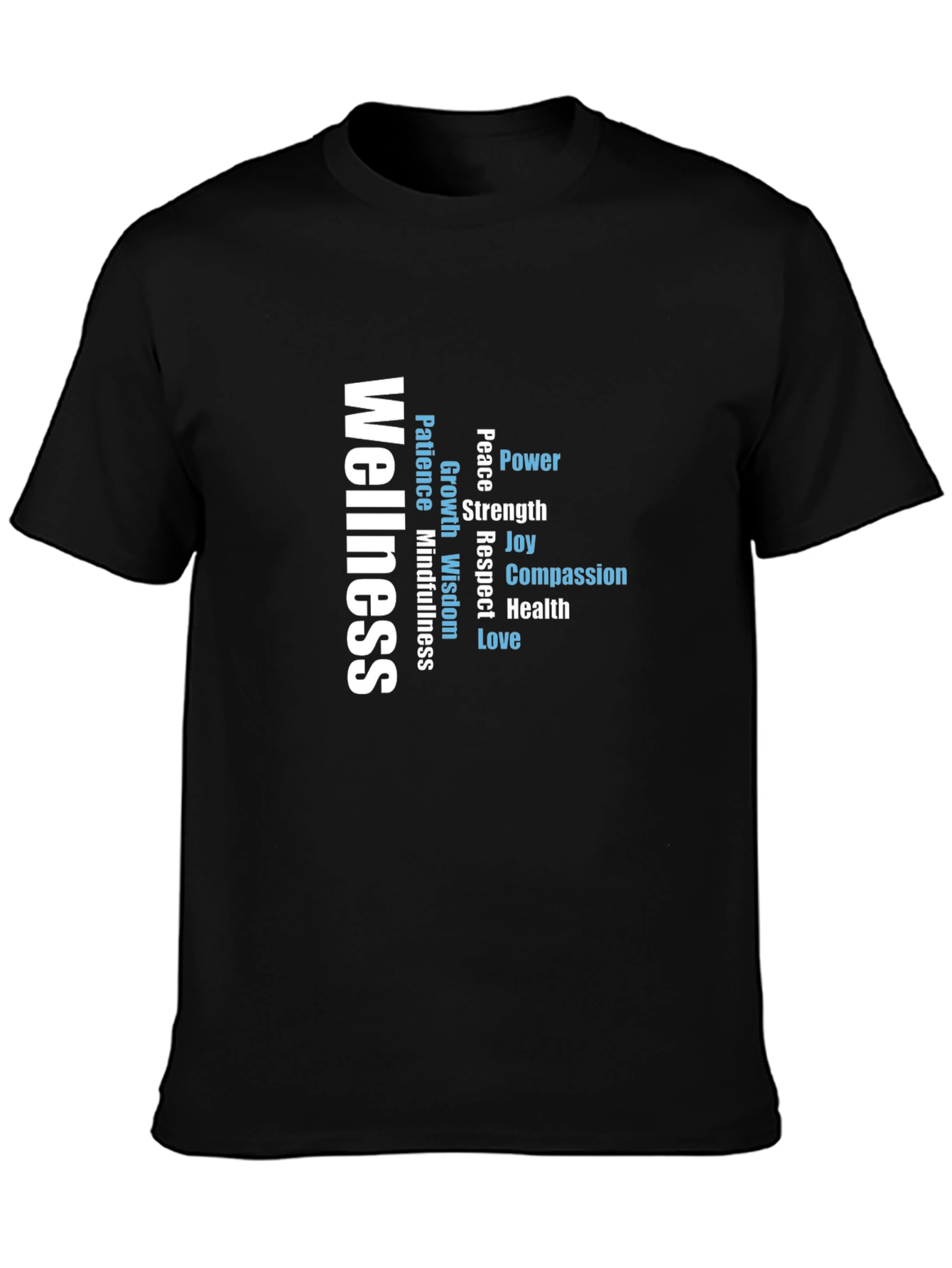 Wellness Word Art T-Shirt - Inspiring Graphic Tee