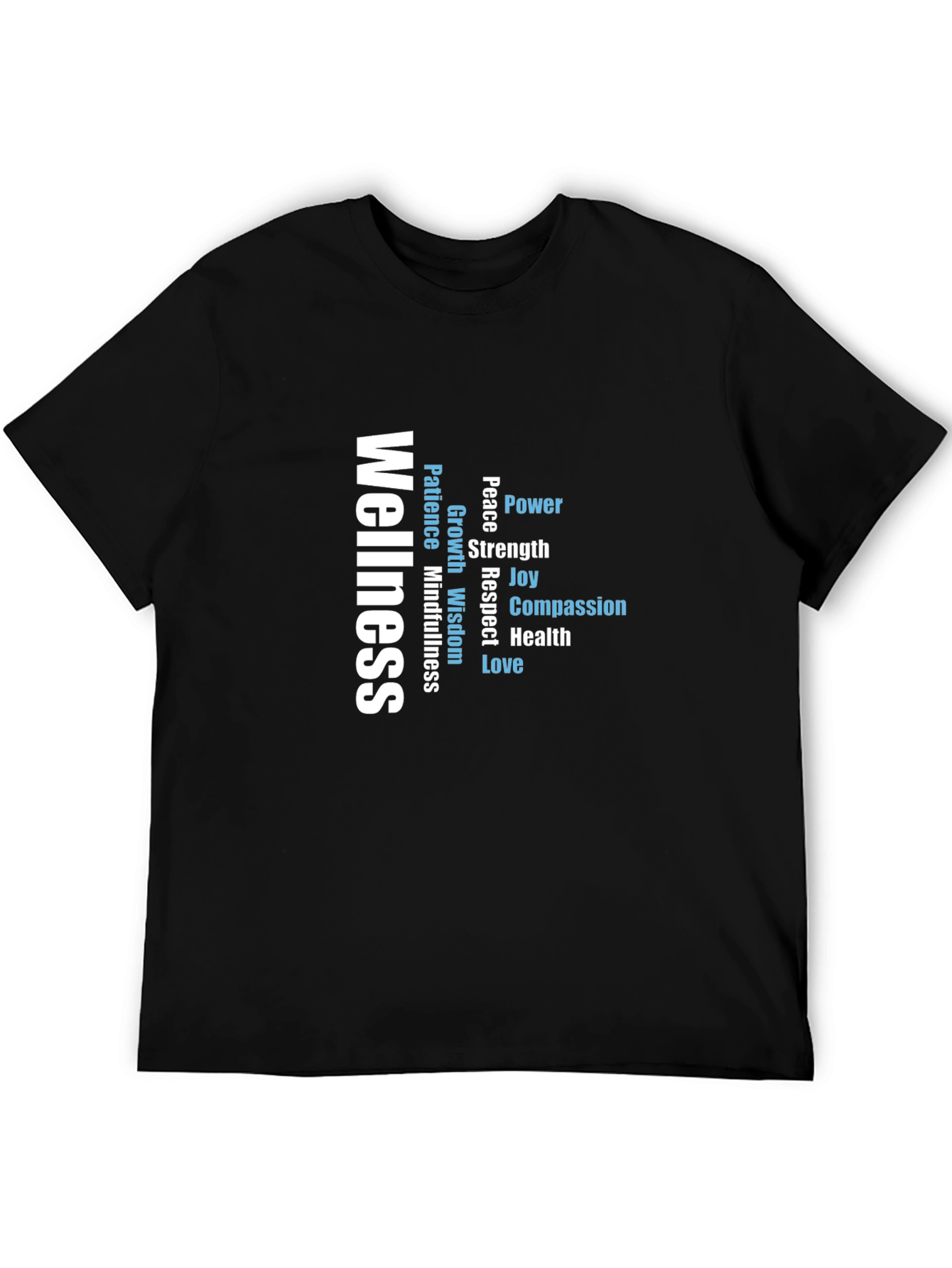 Wellness Word Art T-Shirt - Inspiring Graphic Tee
