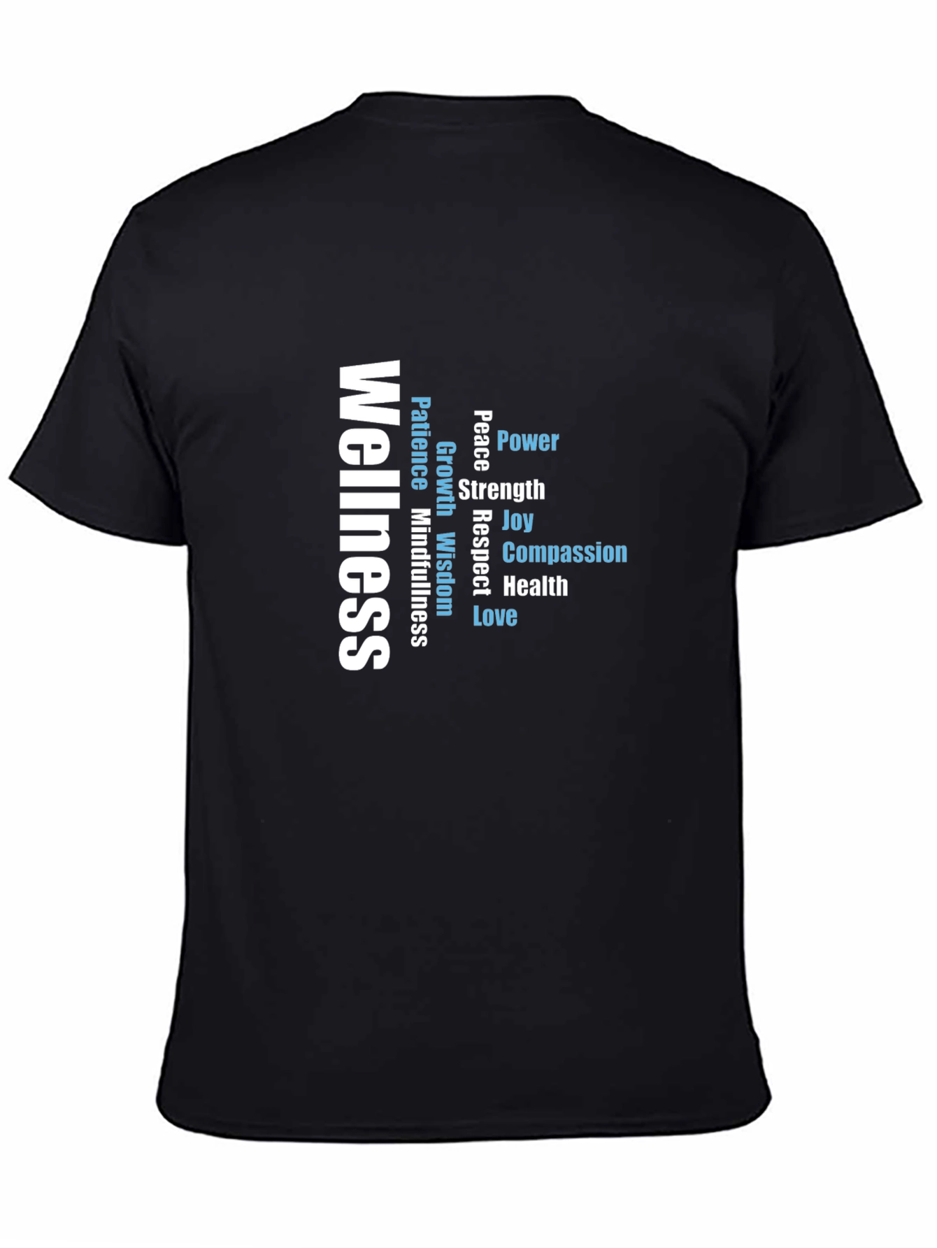 Wellness Word Art T-Shirt - Inspiring Graphic Tee