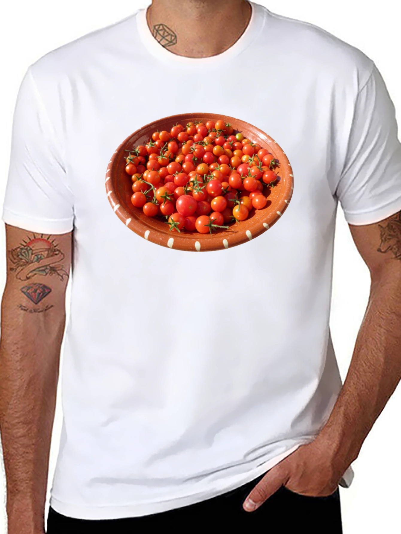 Tomato Bowl Graphic T-Shirt - Unique Foodie Fashion