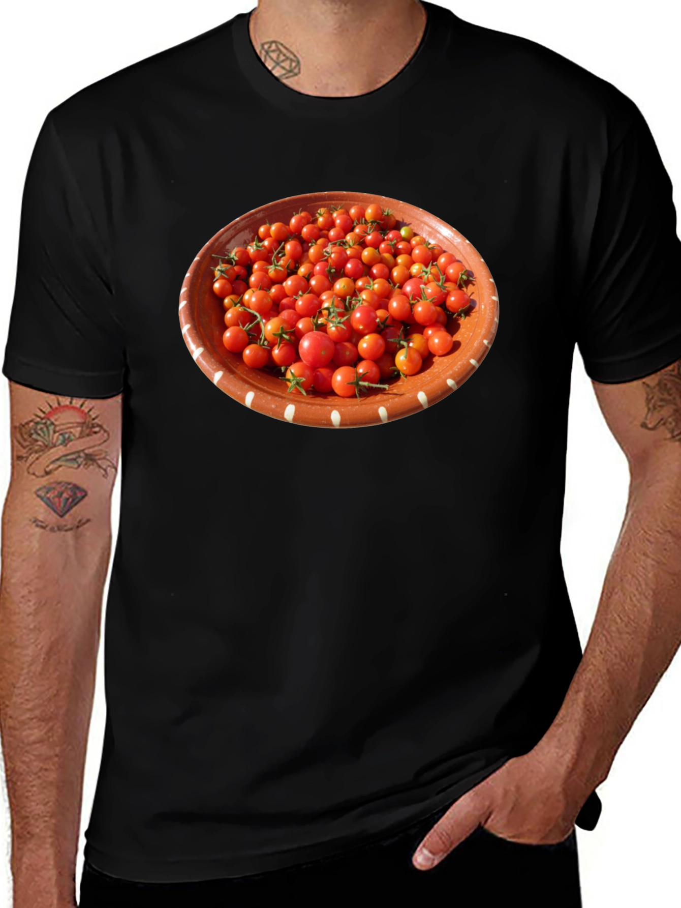 Tomato Bowl Graphic T-Shirt - Unique Foodie Fashion