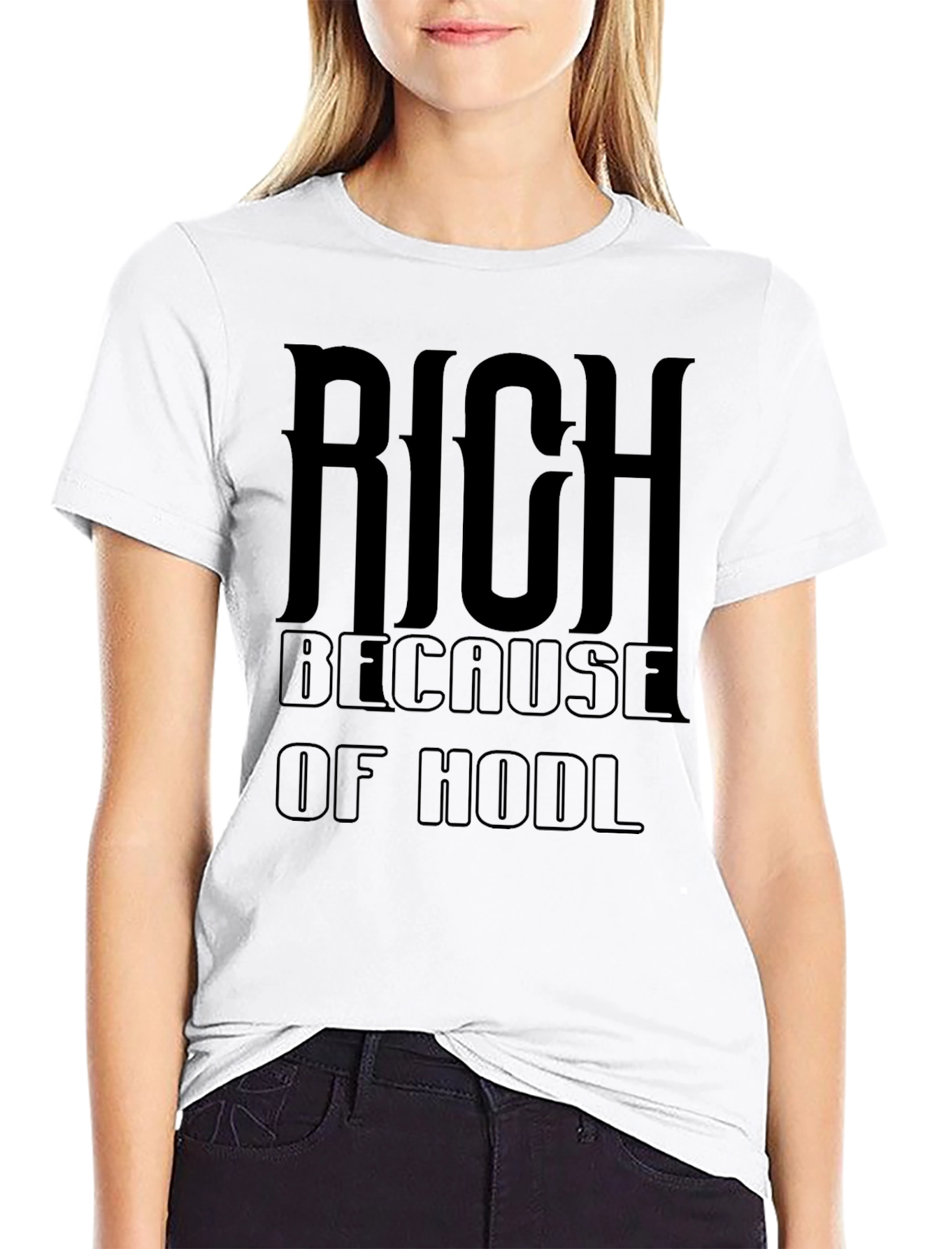Rich Because of Hodl Black T-Shirt