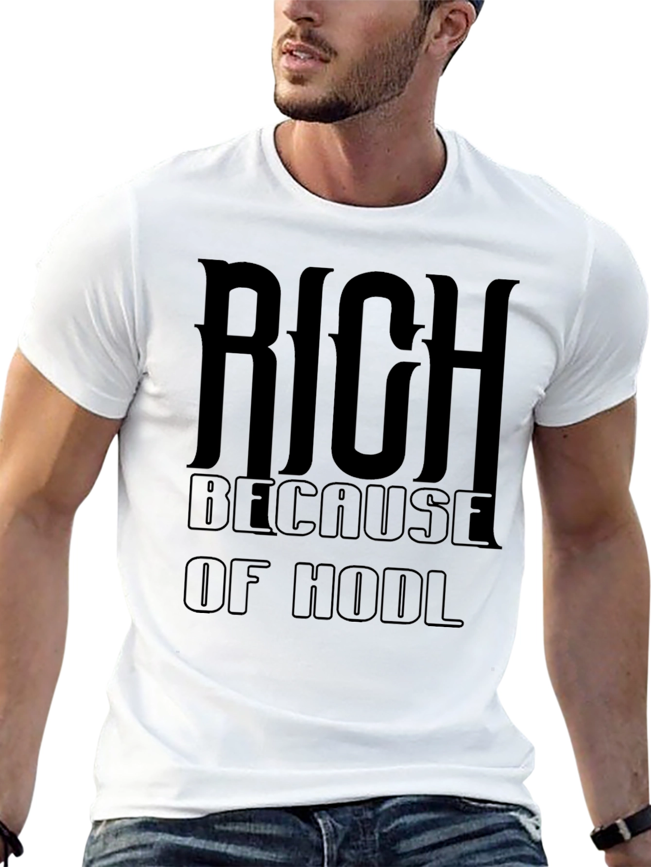 Rich Because of Hodl Black T-Shirt