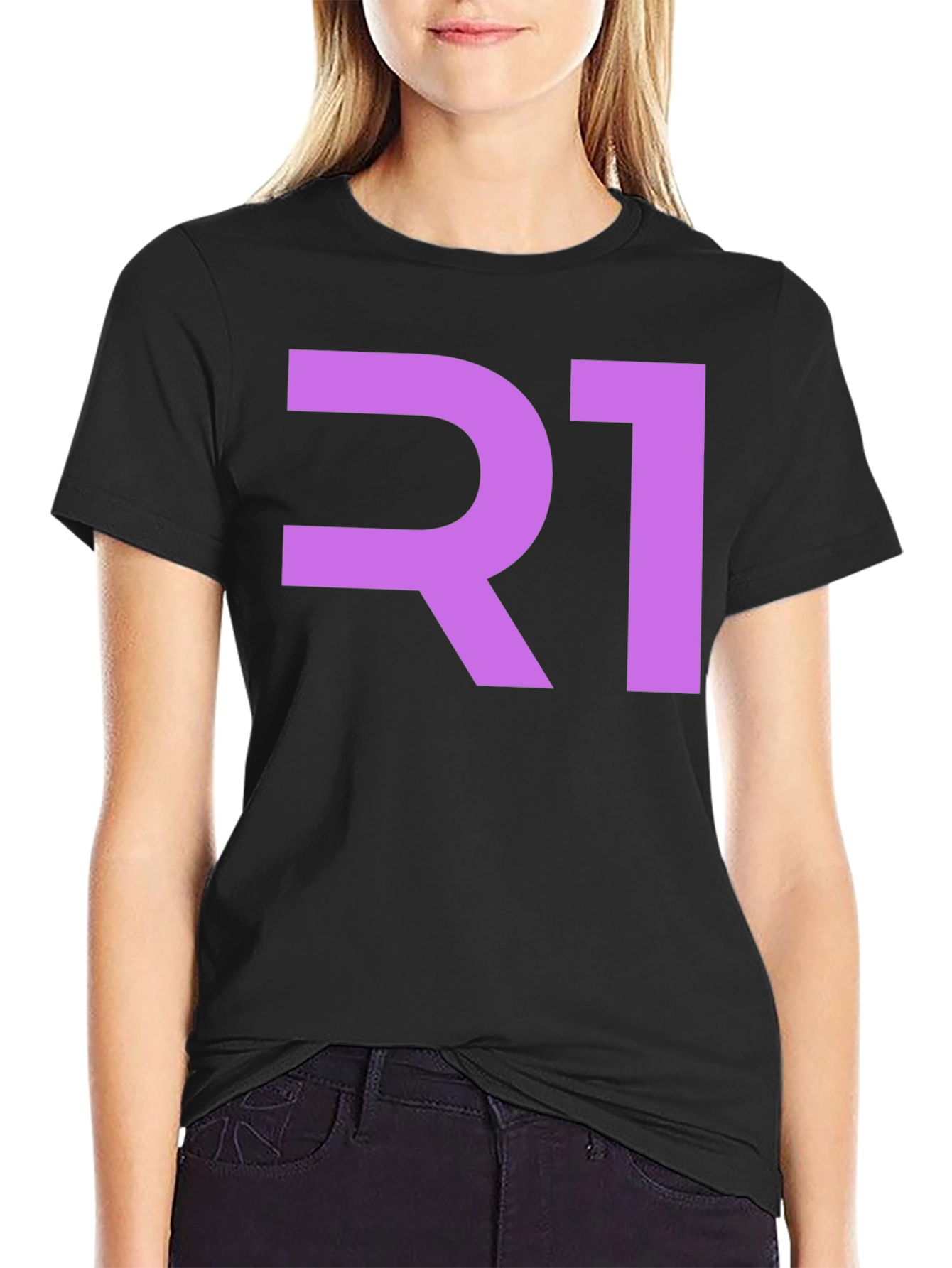 Black R1 Graphic Tee - Stylish Casual Wear