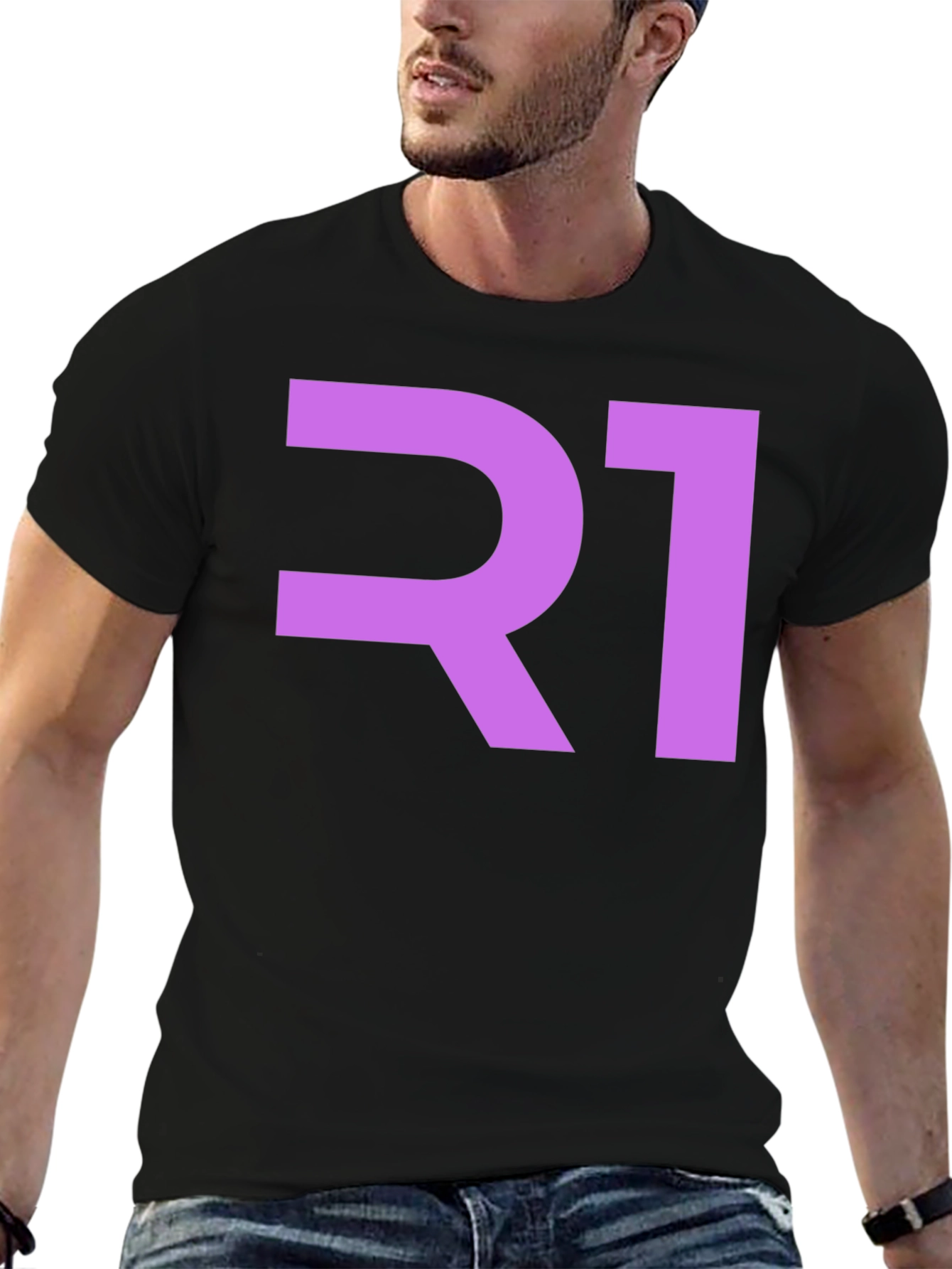 Black R1 Graphic Tee - Stylish Casual Wear
