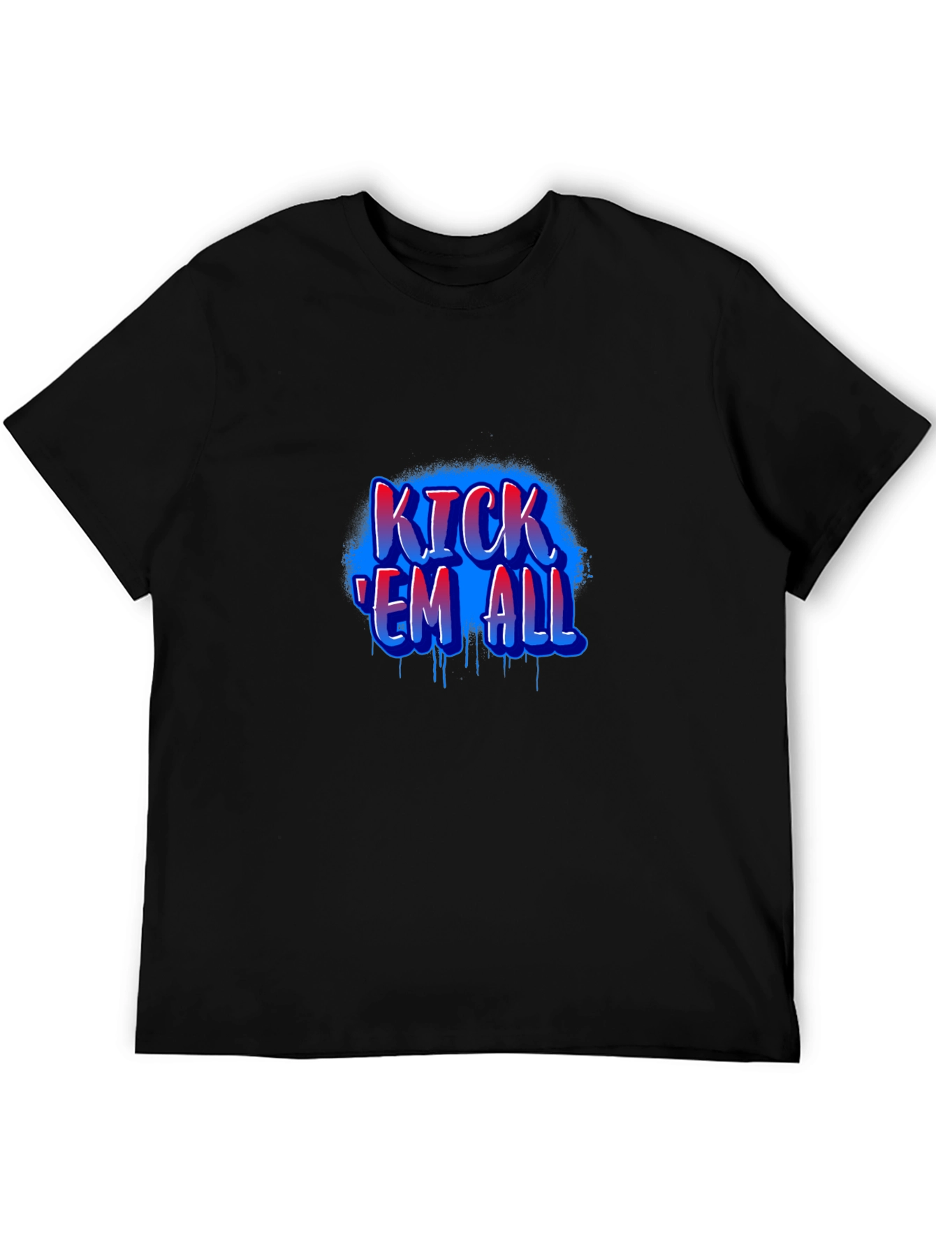 Kick Em All Graphic T-Shirt - Black
