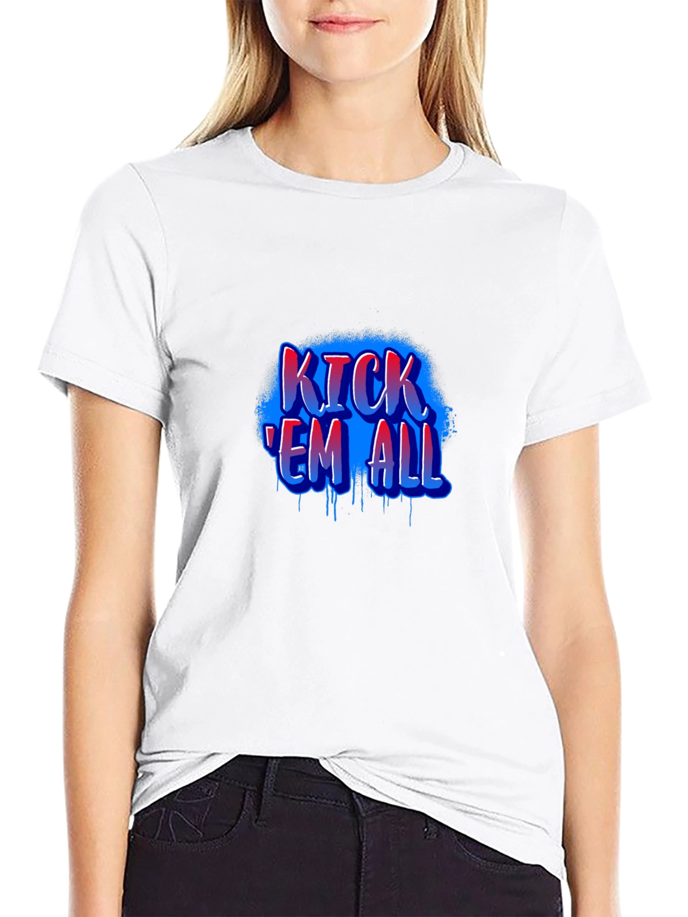 Kick Em All Graphic T-Shirt - Black