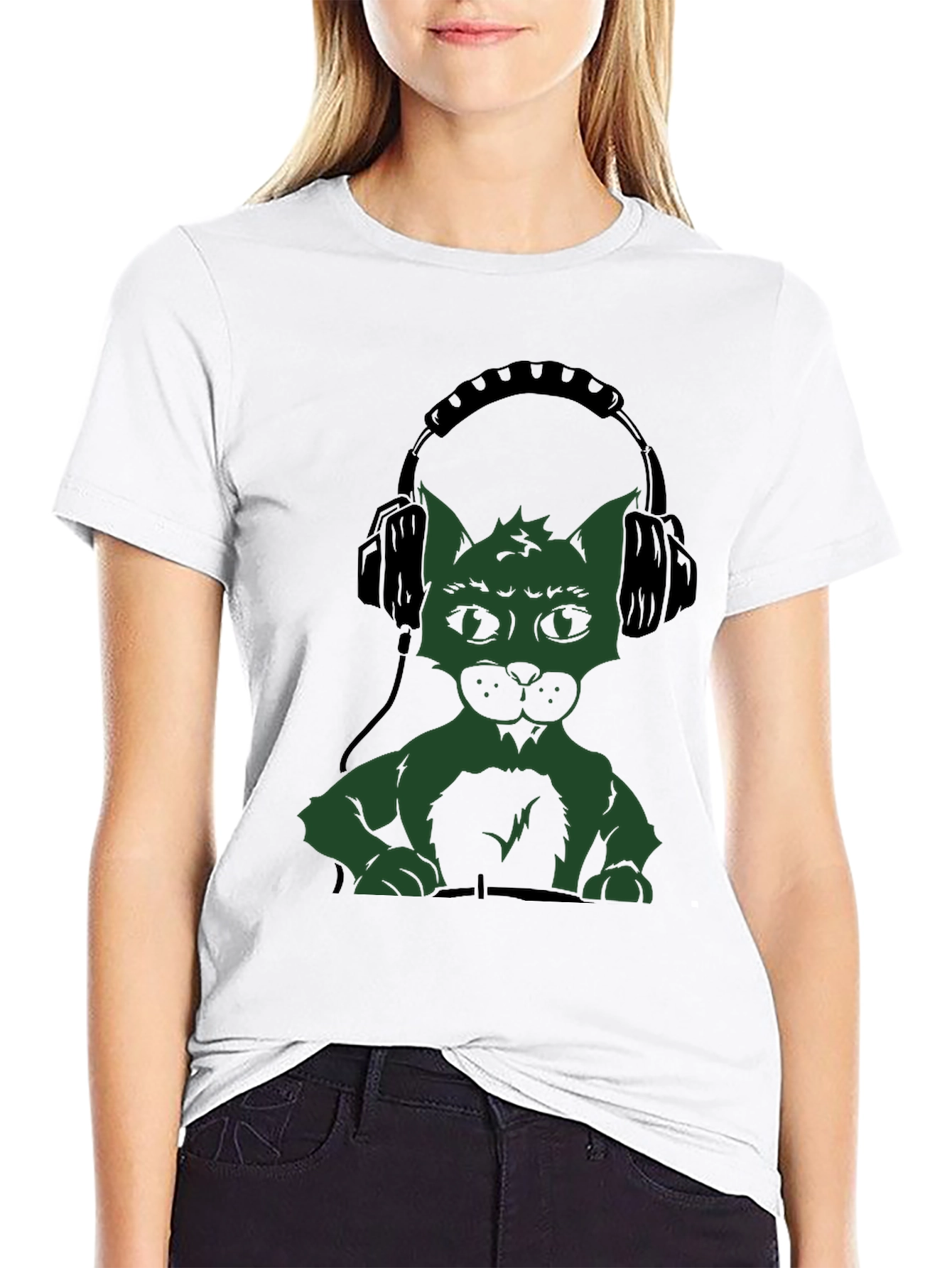DJ Cat T-Shirt - Cool Graphic Tee