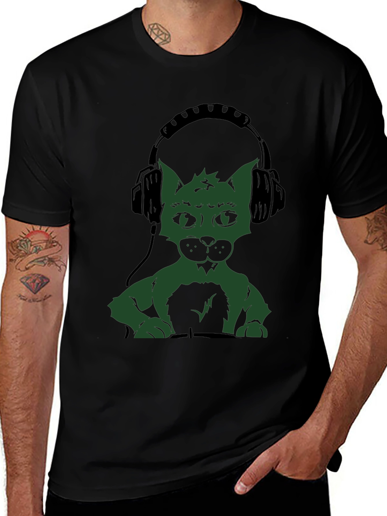 DJ Cat T-Shirt - Cool Graphic Tee