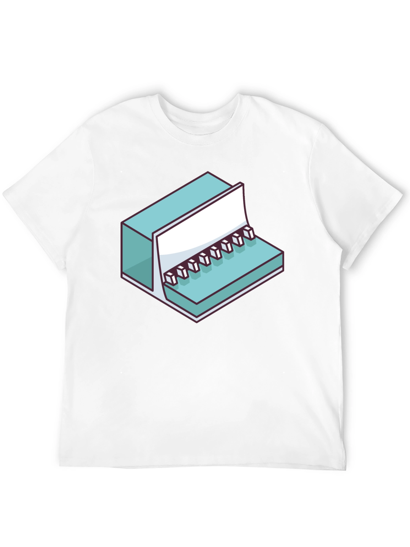 Cool Isometric Keyboard Graphic Tee - Black Unisex Shirt