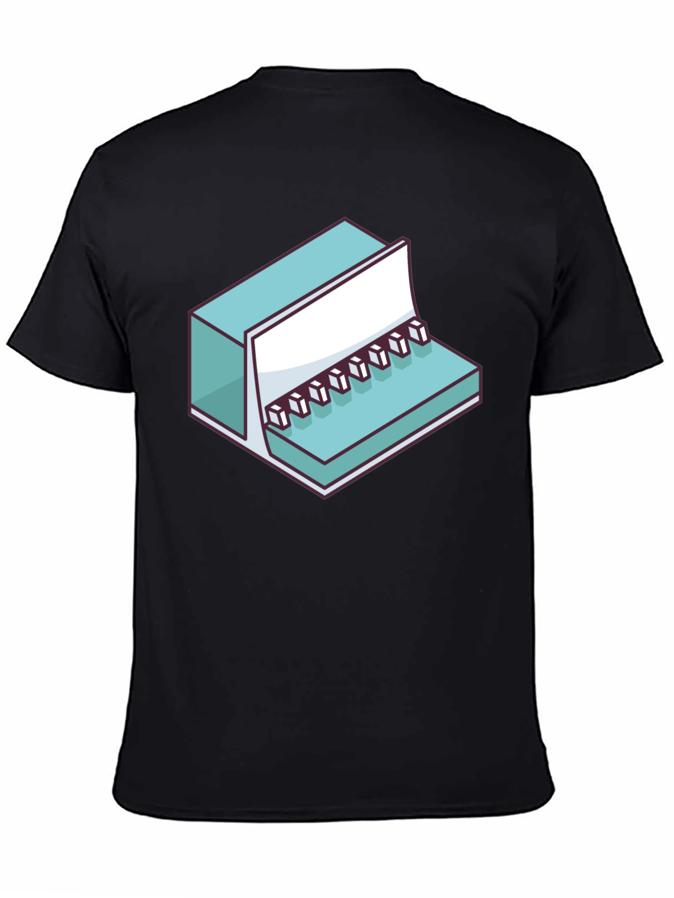Cool Isometric Keyboard Graphic Tee - Black Unisex Shirt
