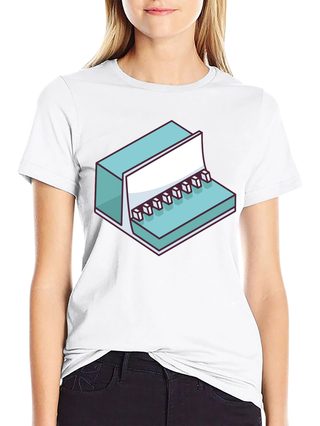 Cool Isometric Keyboard Graphic Tee - Black Unisex Shirt