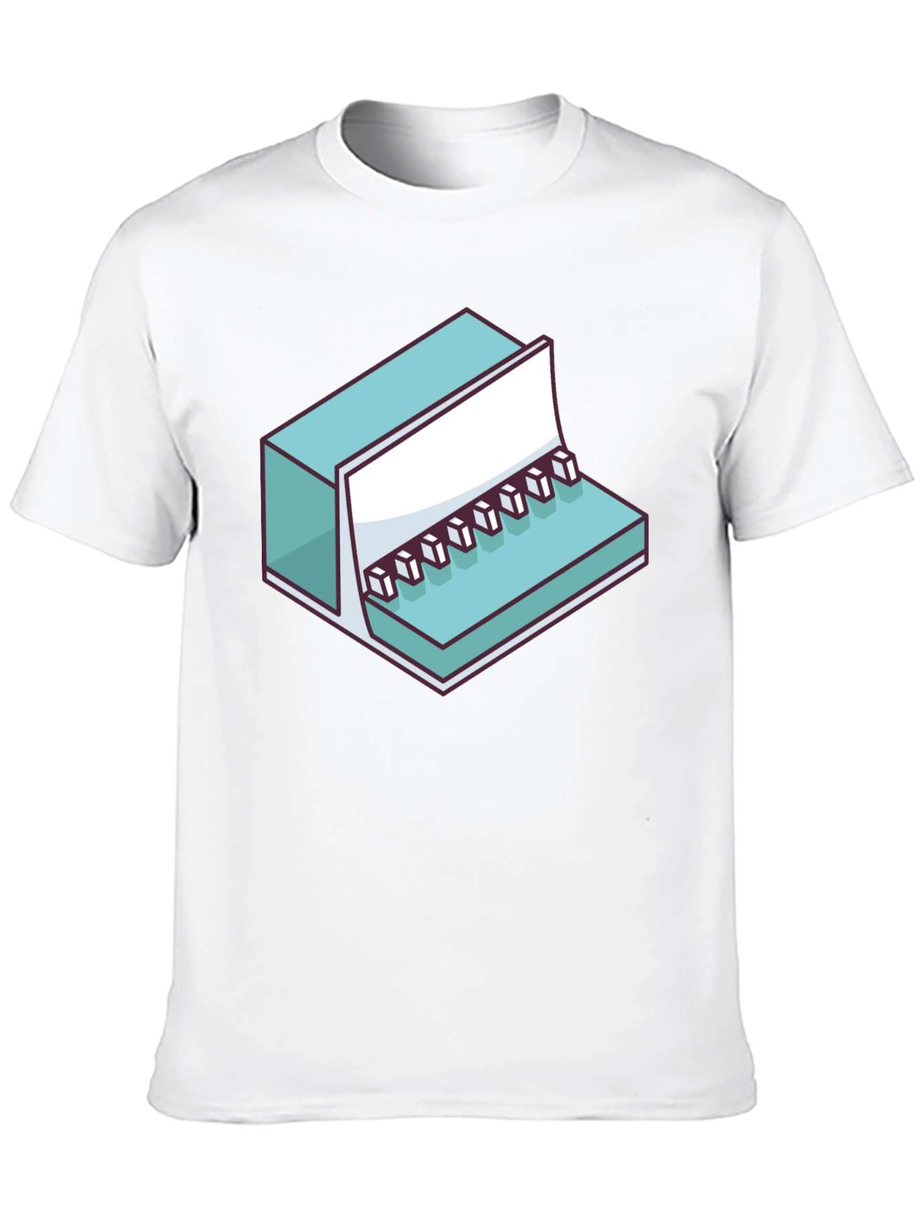 Cool Isometric Keyboard Graphic Tee - Black Unisex Shirt