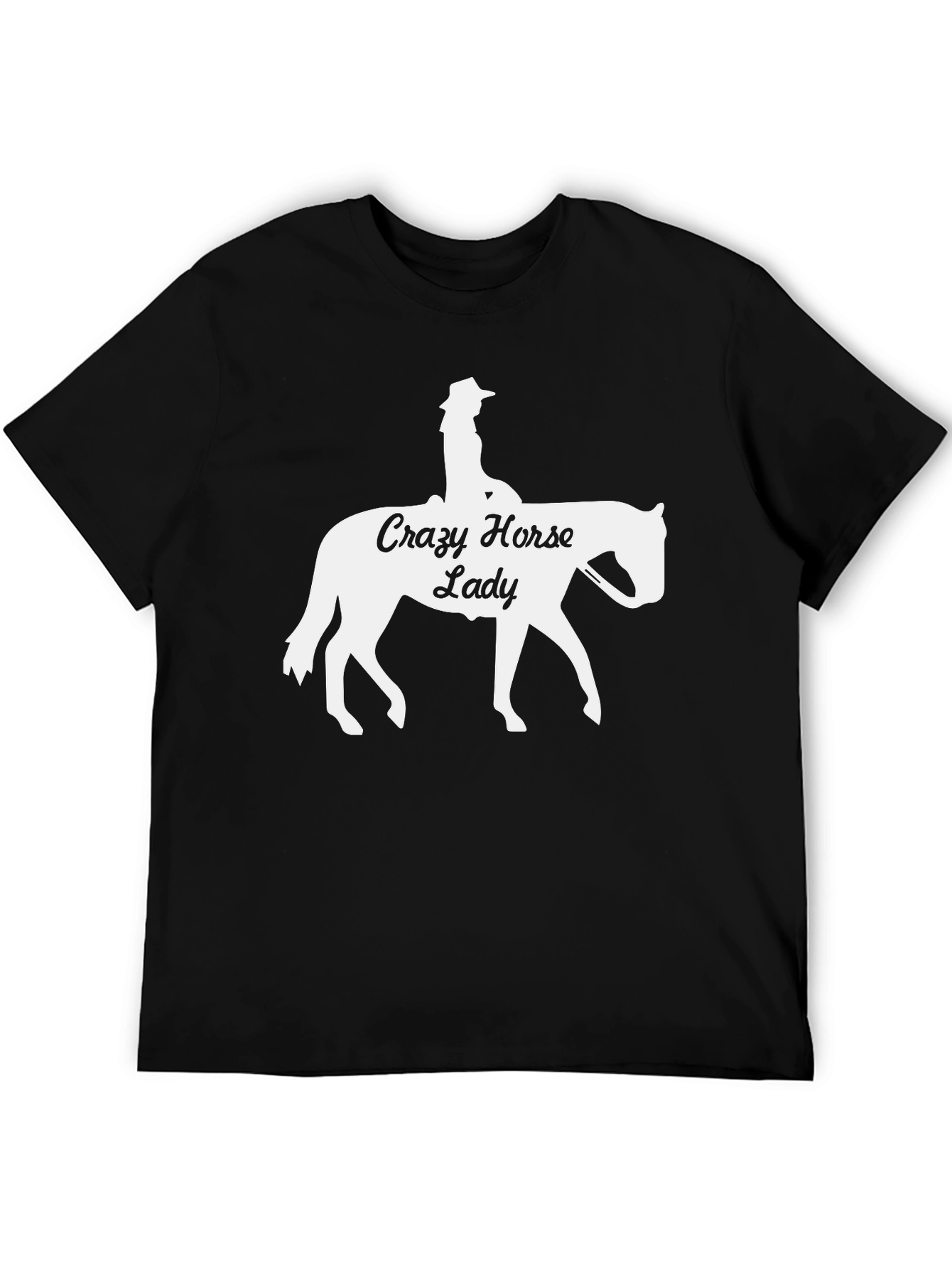 Crazy Horse Lady Graphic T-Shirt Black