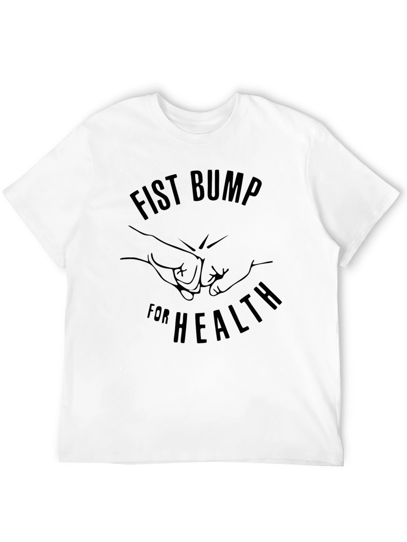 Fist Bump For Health Black T-Shirt