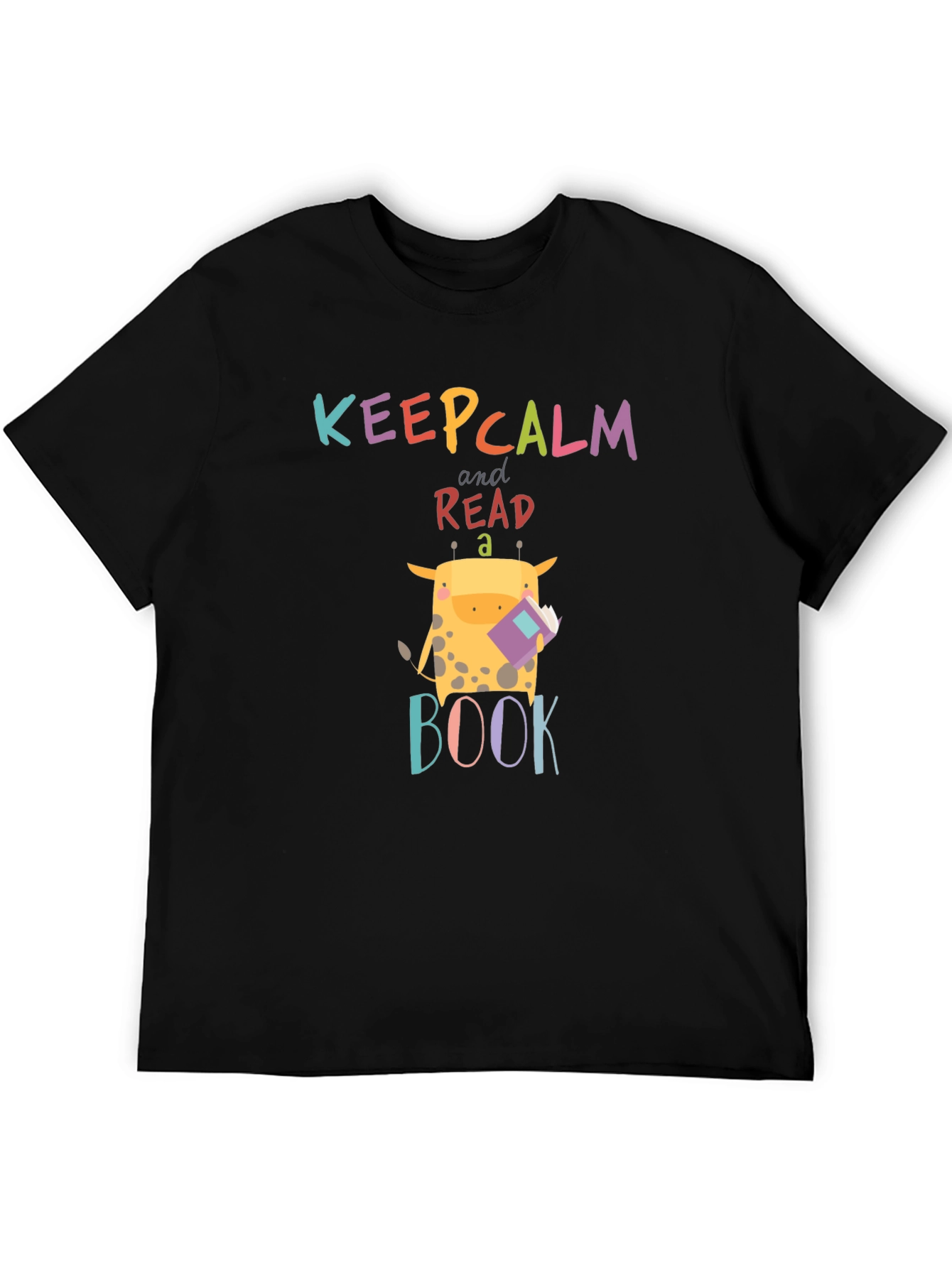 Keep Calm Read a Book Giraffe Graphic Tee