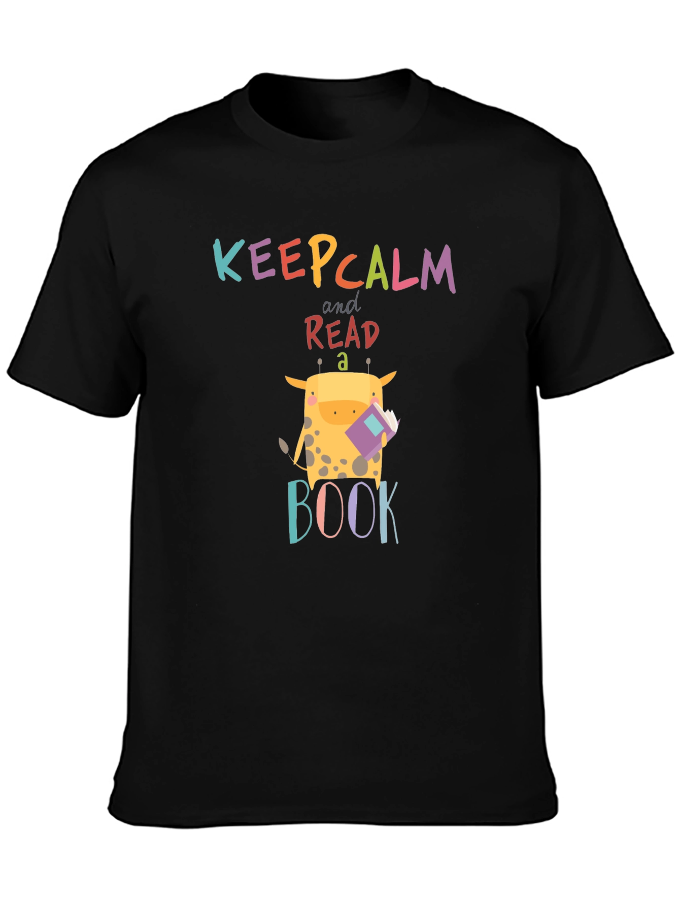 Keep Calm Read a Book Giraffe Graphic Tee
