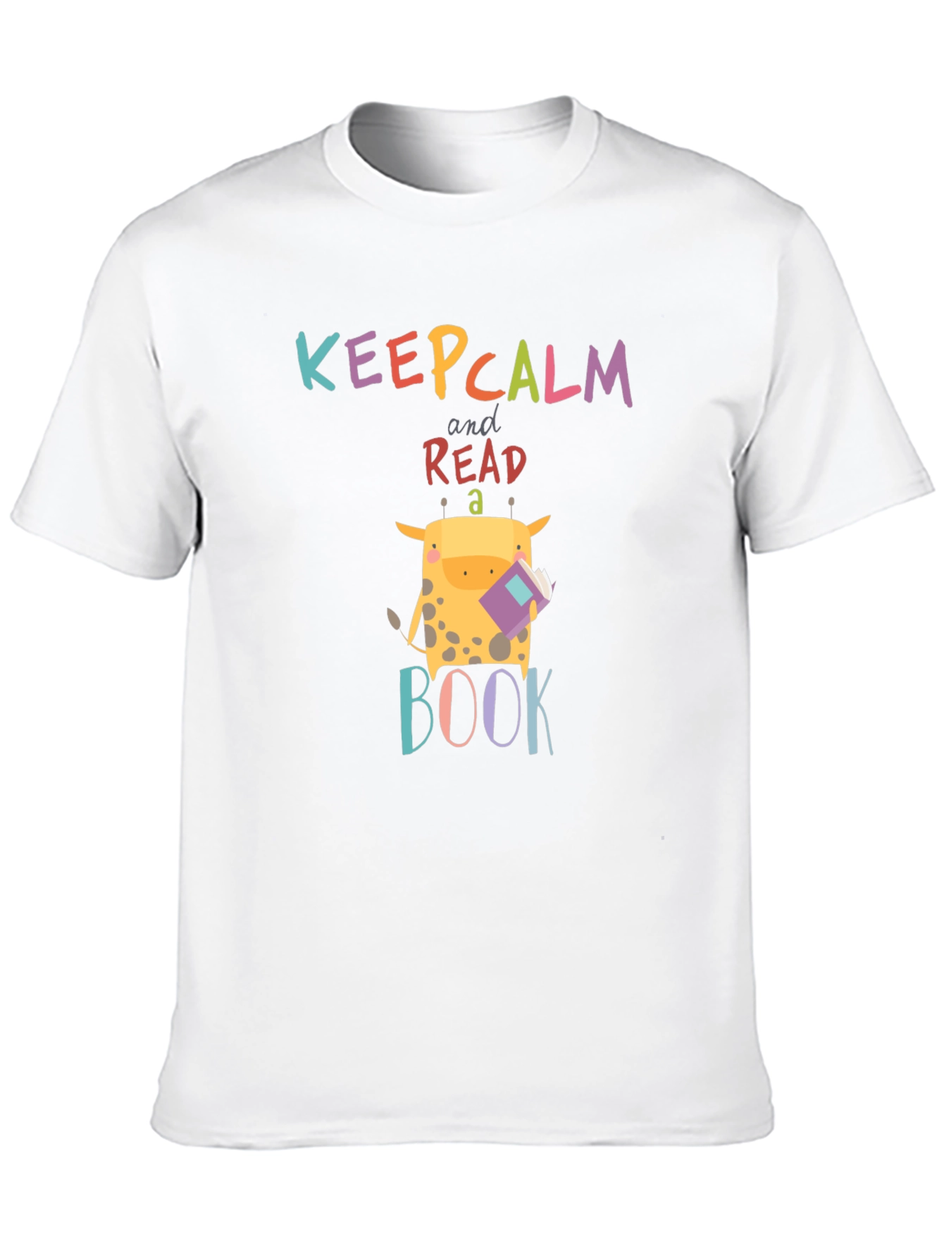 Keep Calm Read a Book Giraffe Graphic Tee