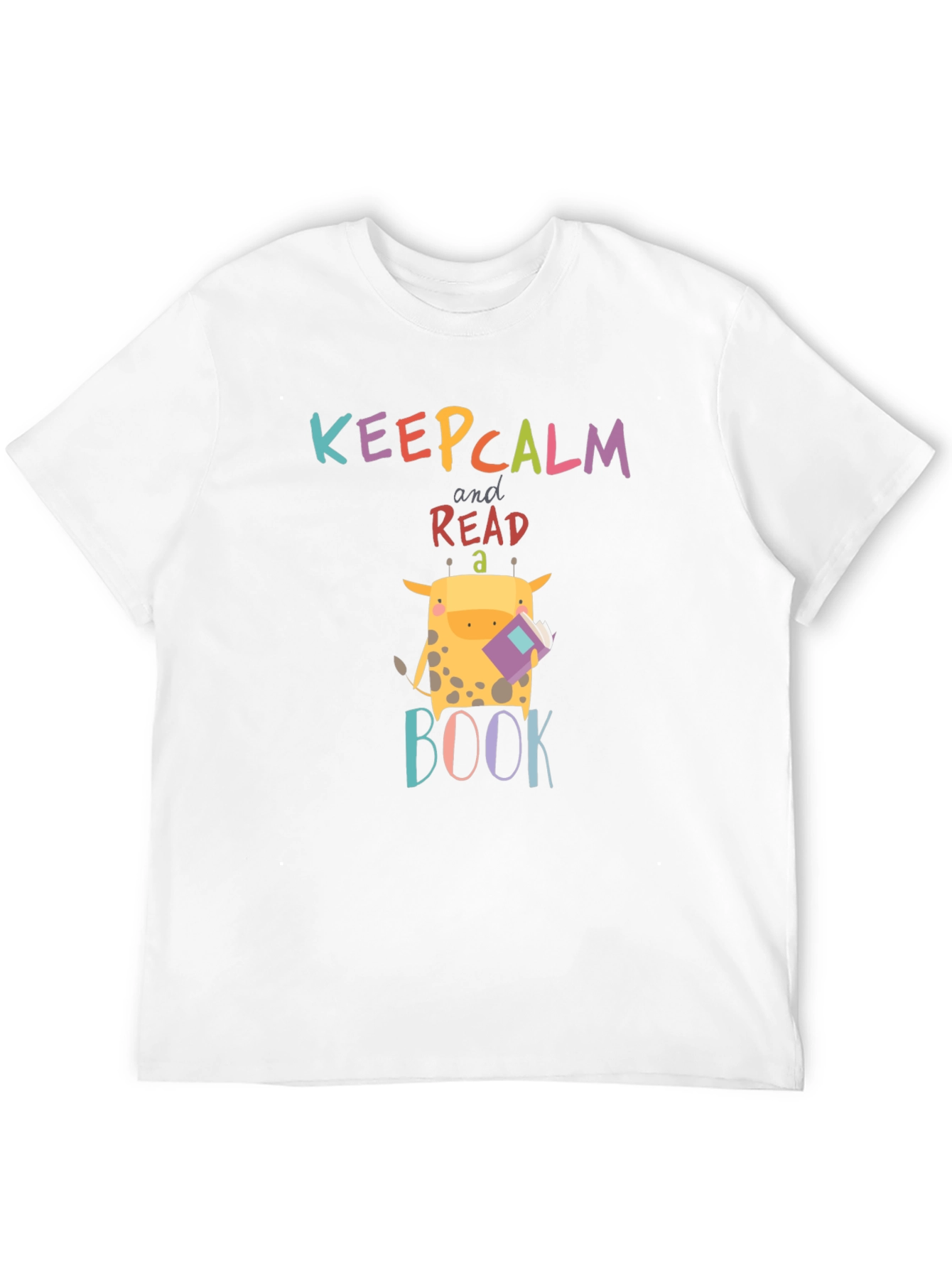 Keep Calm Read a Book Giraffe Graphic Tee