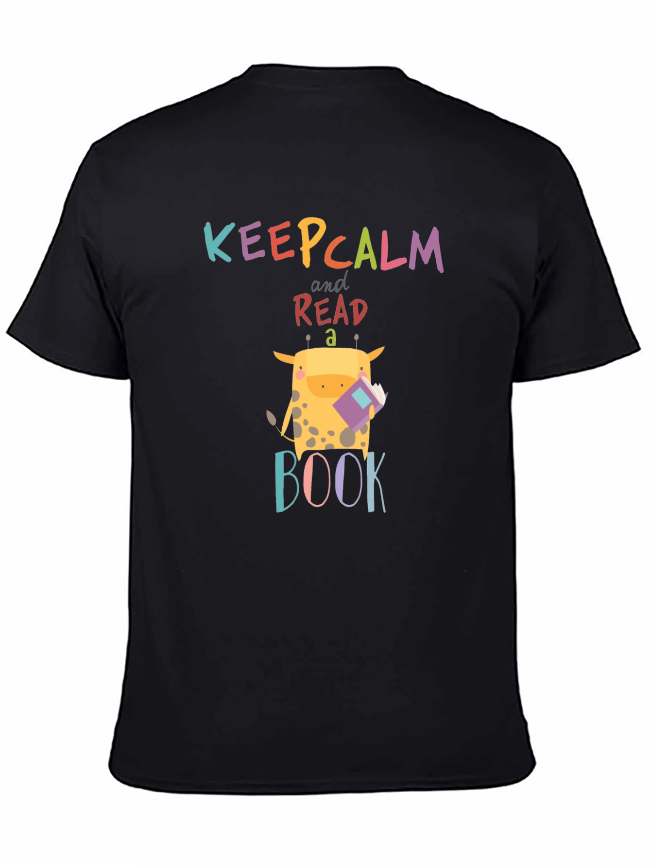 Keep Calm Read a Book Giraffe Graphic Tee
