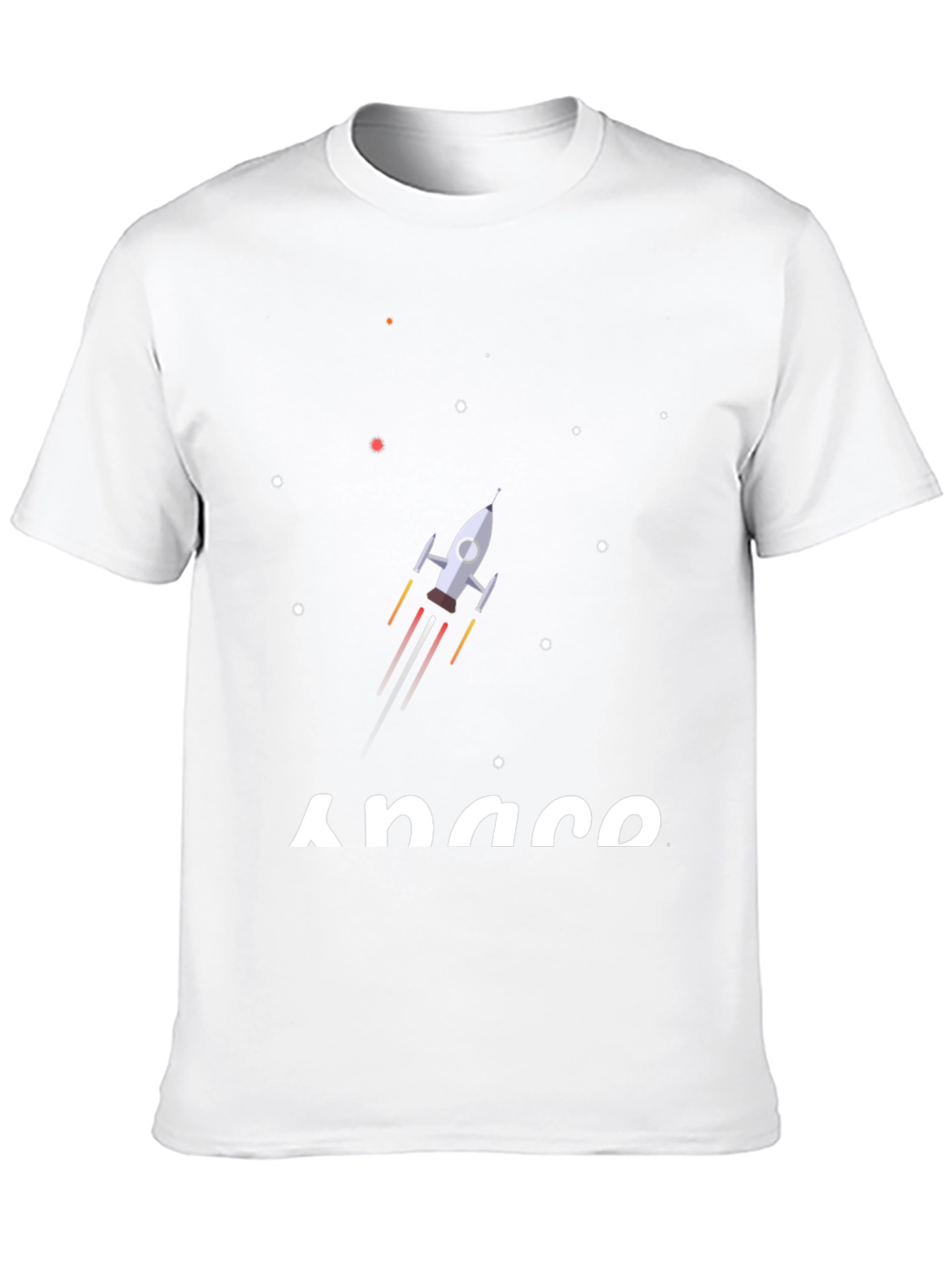 Space Rocket Graphic T-Shirt - Black