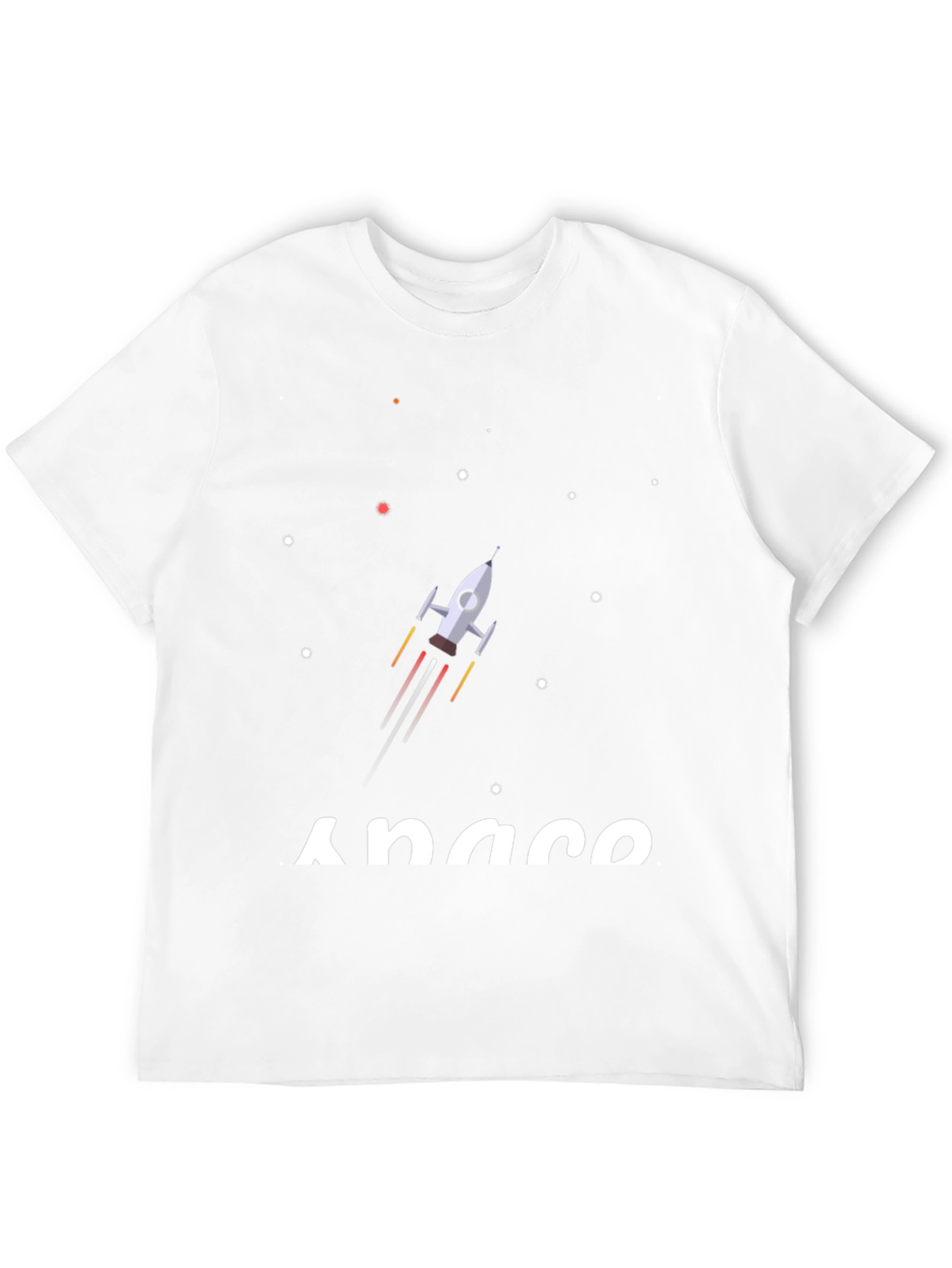 Space Rocket Graphic T-Shirt - Black