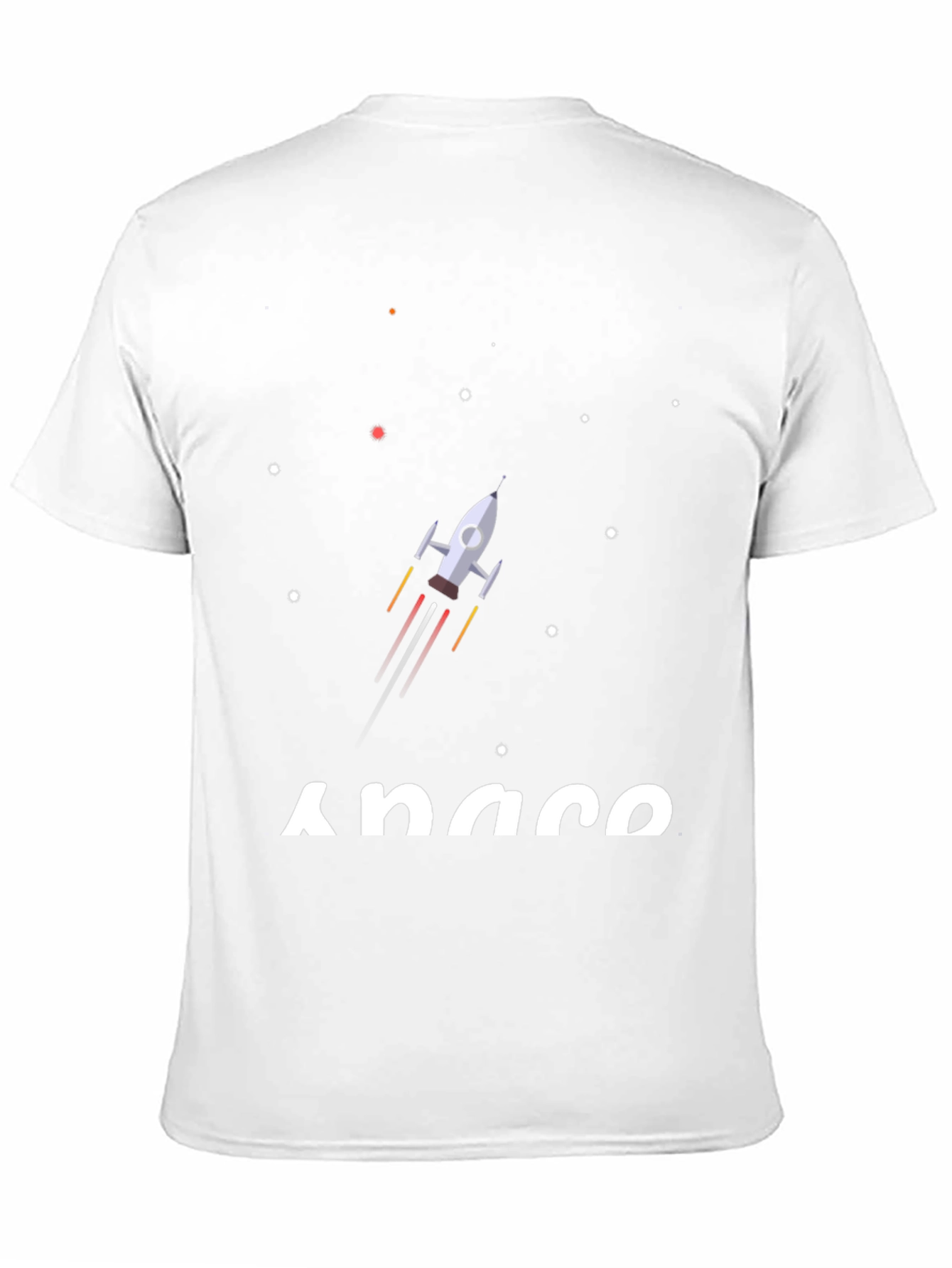 Space Rocket Graphic T-Shirt - Black