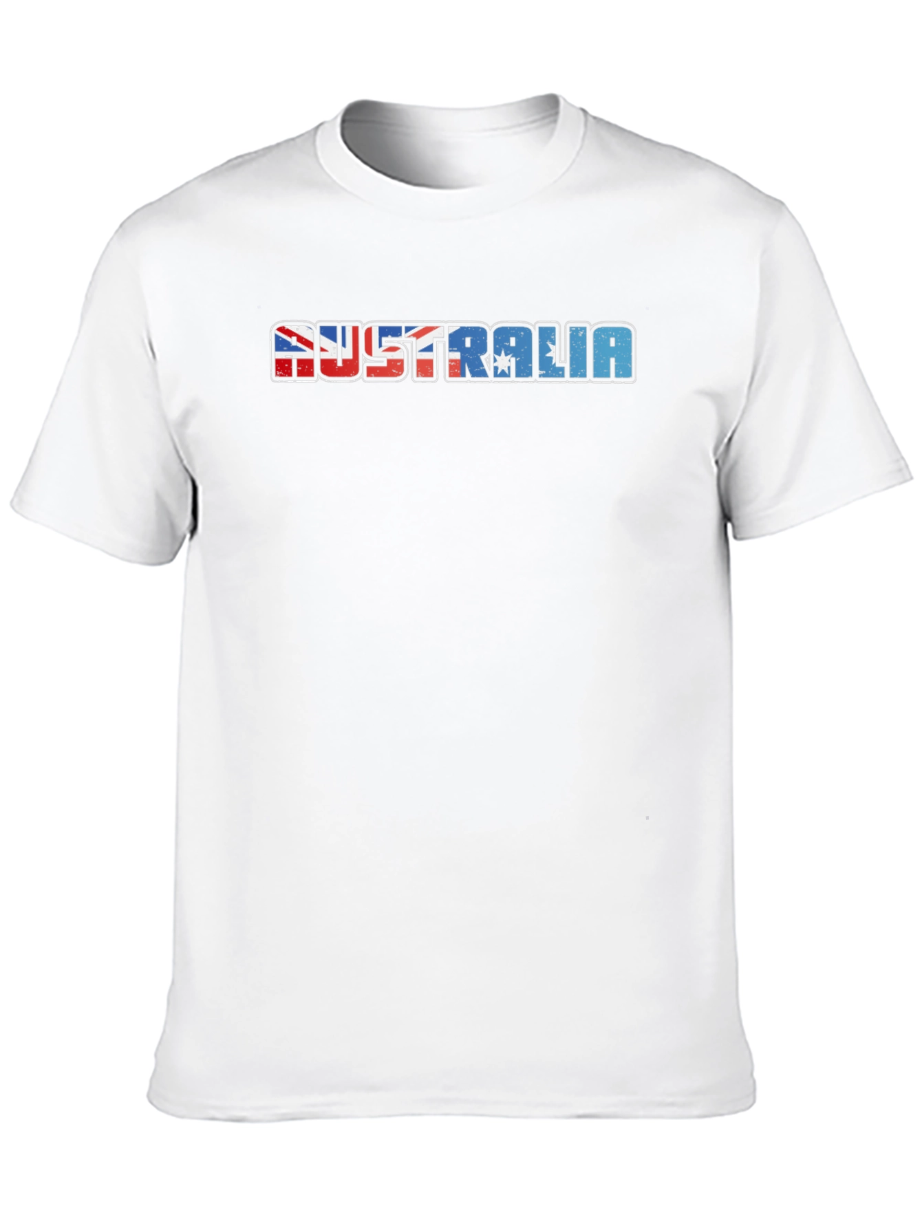 Australia Flag Graphic Print Black T-Shirt