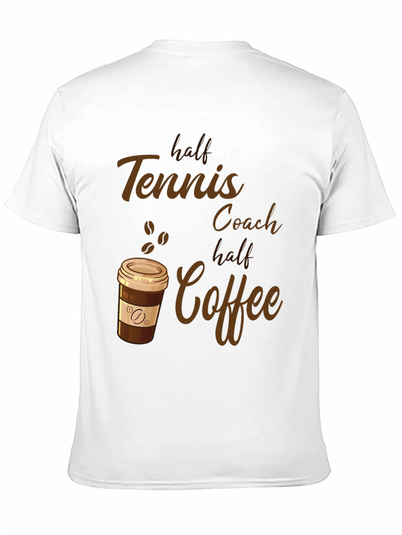 Half Tennis Coach Half Coffee Graphic Tee
