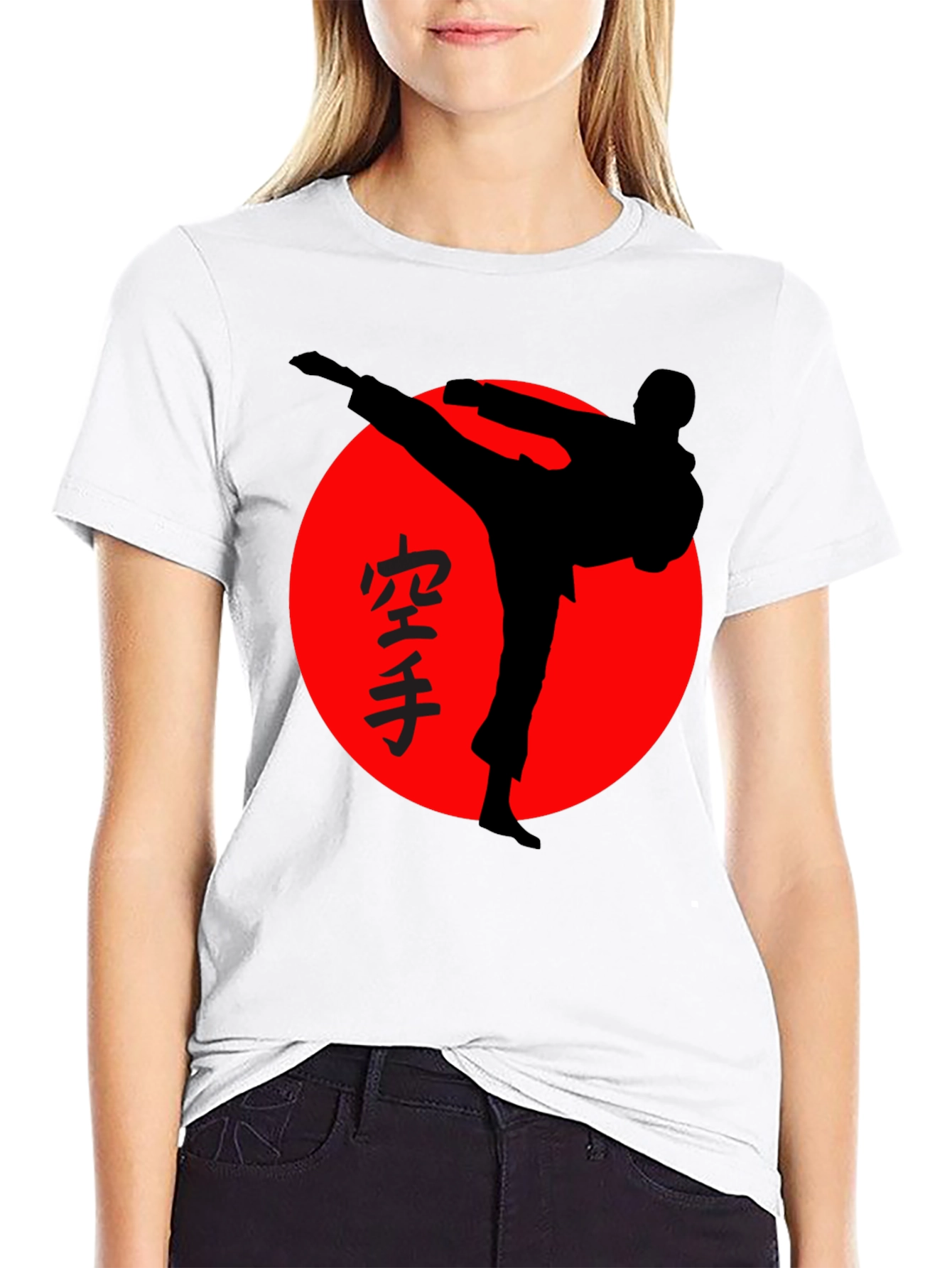 Karate Silhouette Graphic T-Shirt
