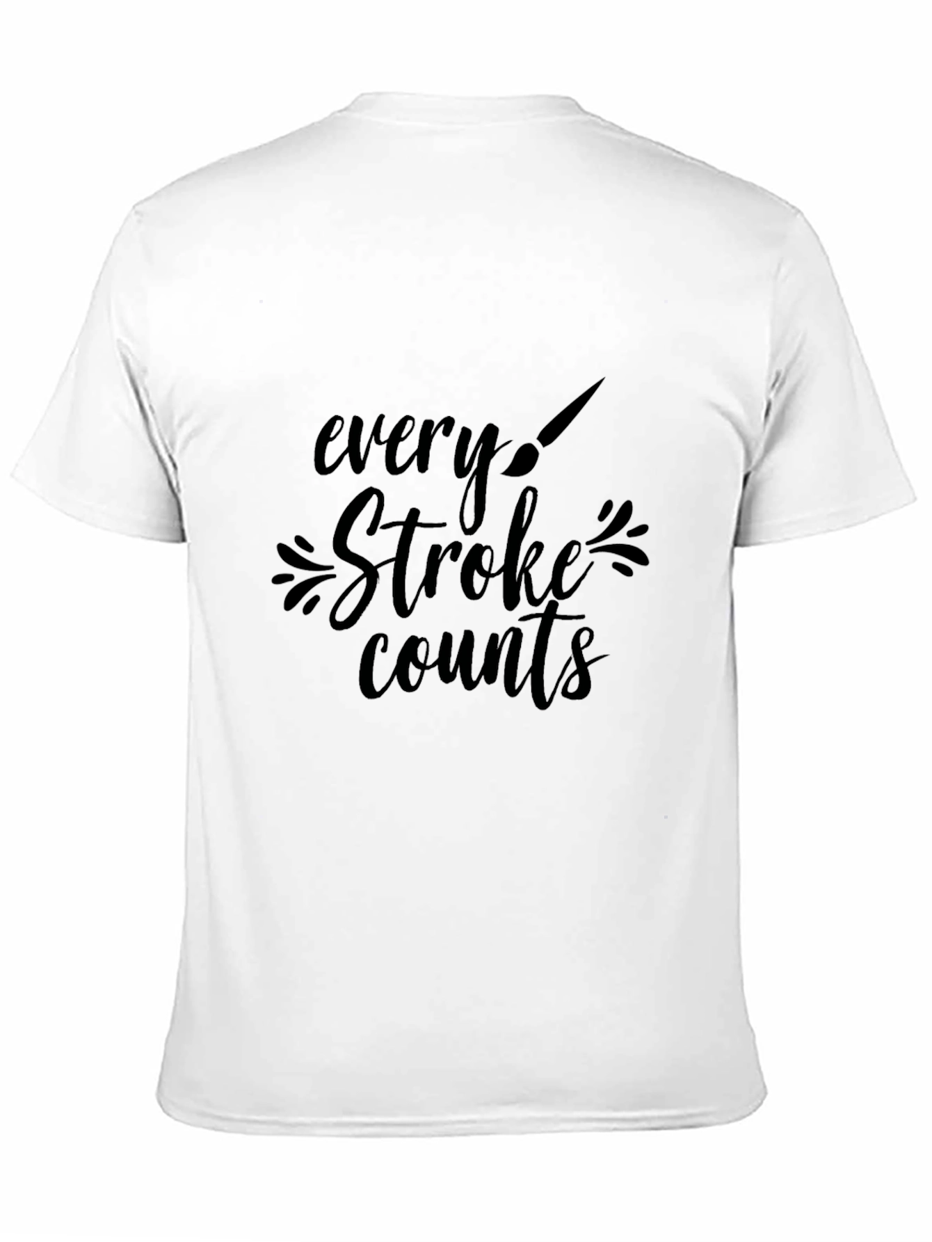 Every Stroke Counts Black Graphic Tee