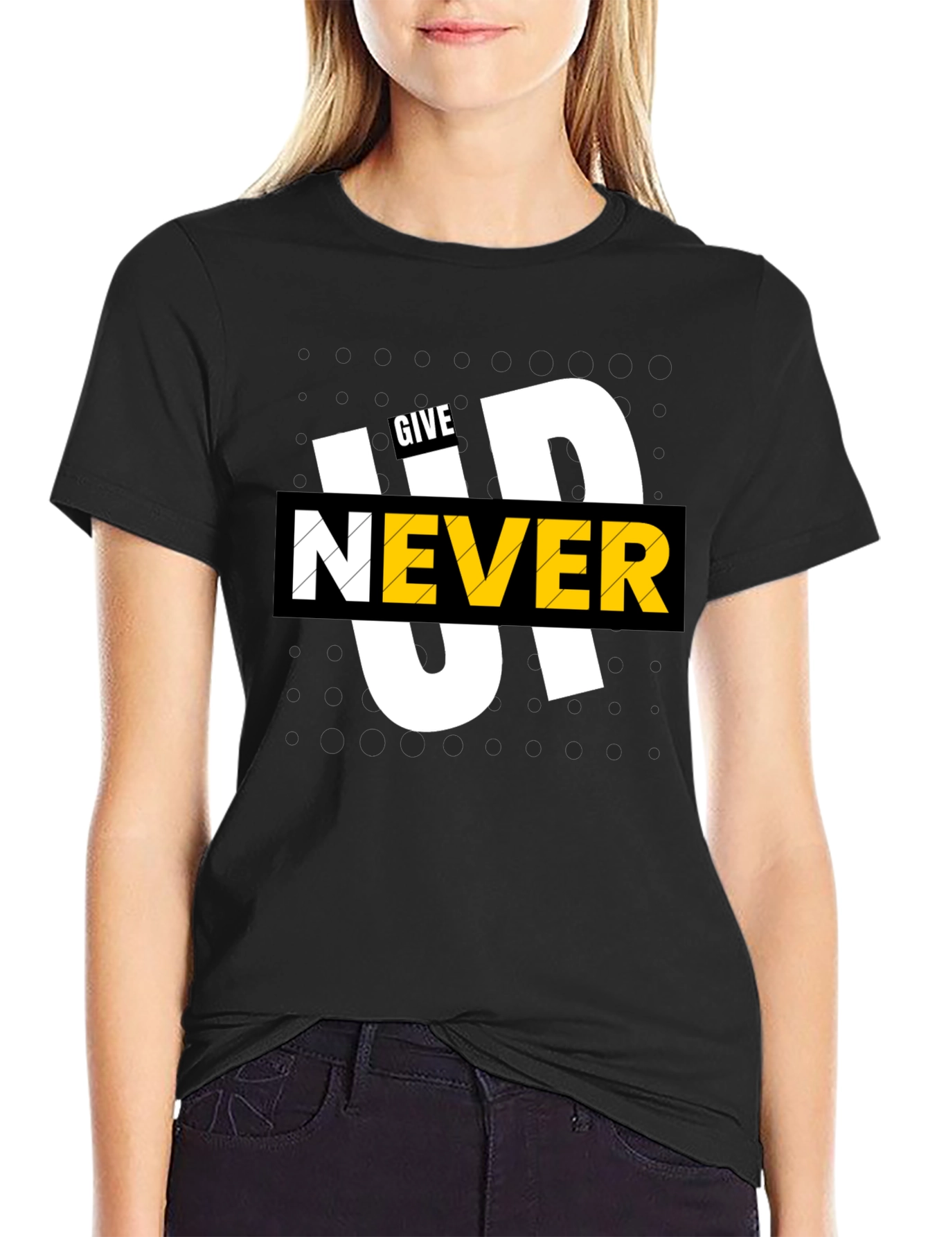 Never Give Up Graphic Tee - Stylish and Motivational