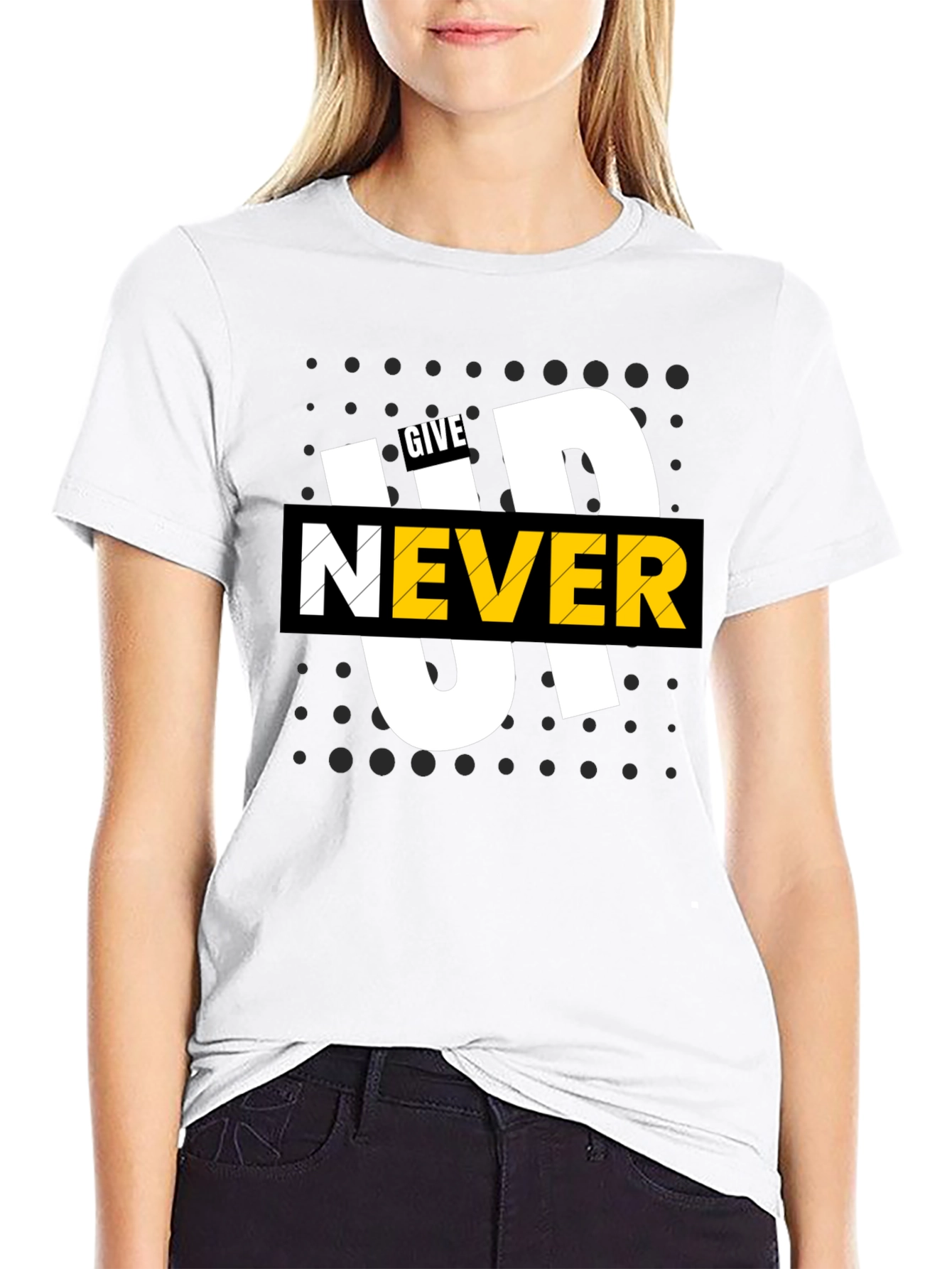 Never Give Up Graphic Tee - Stylish and Motivational