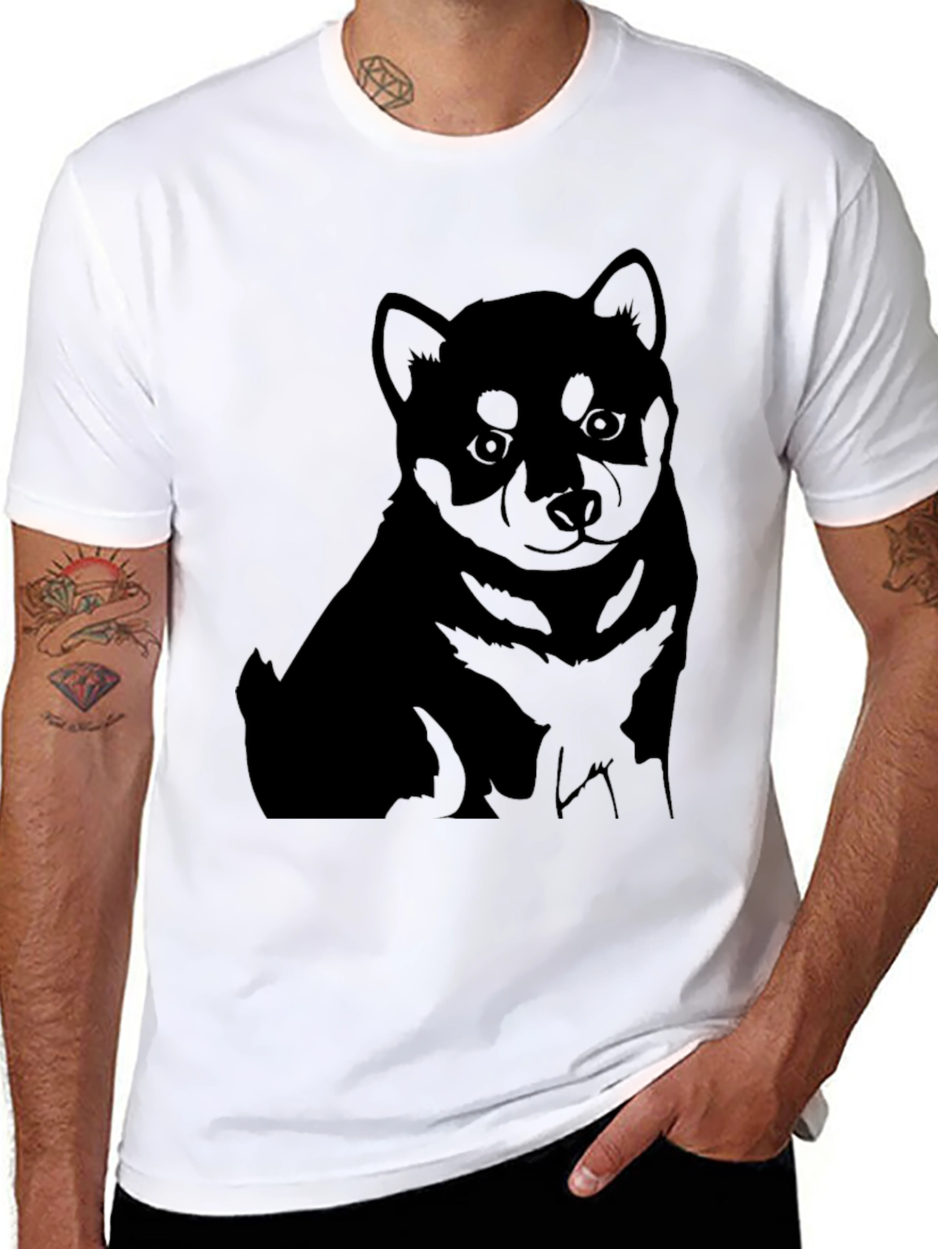 Black Shiba Inu Graphic Tee