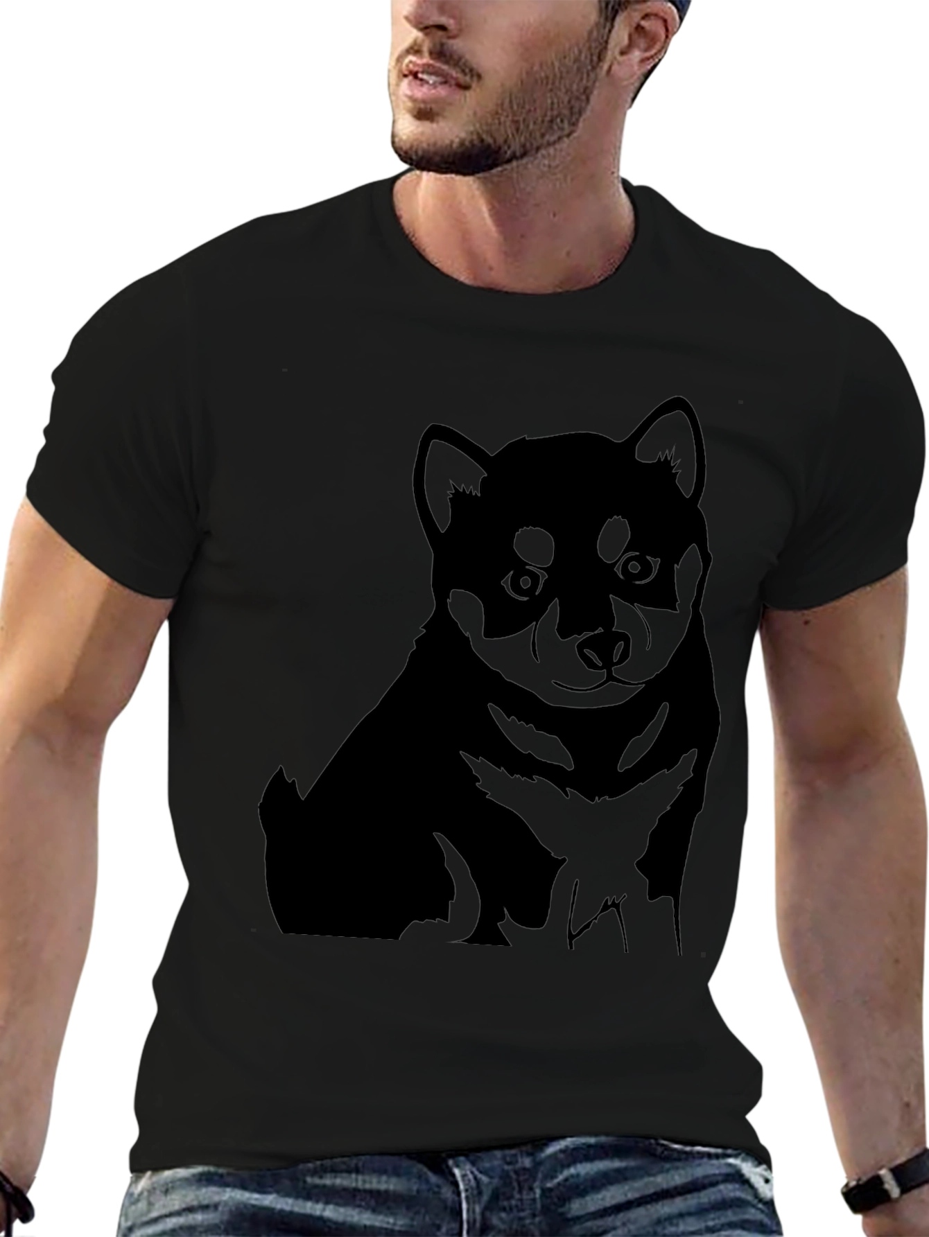 Black Shiba Inu Graphic Tee