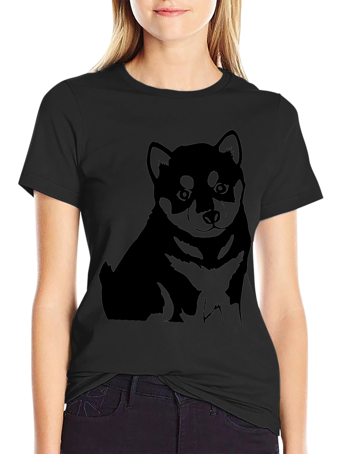 Black Shiba Inu Graphic Tee