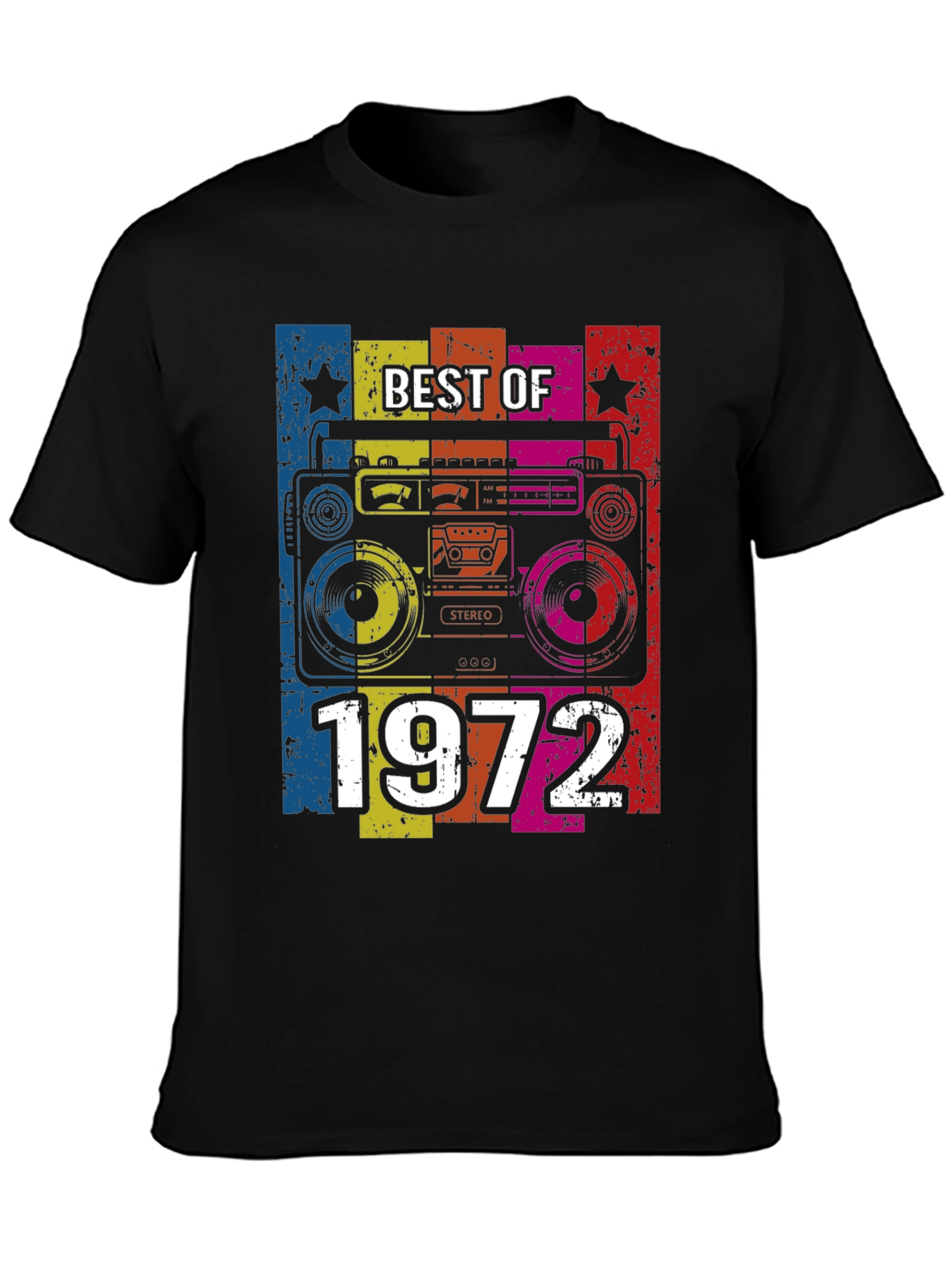 Best of 1972 Retro Boombox Graphic T-Shirt