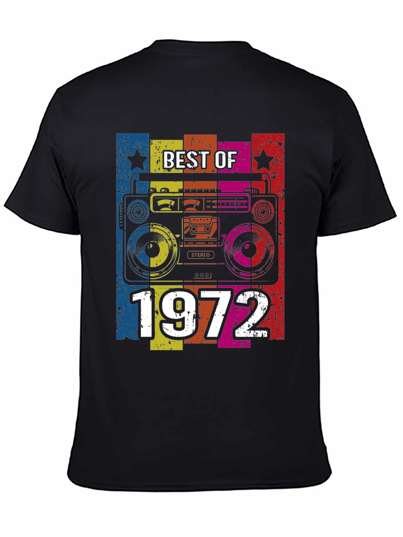 Best of 1972 Retro Boombox Graphic T-Shirt