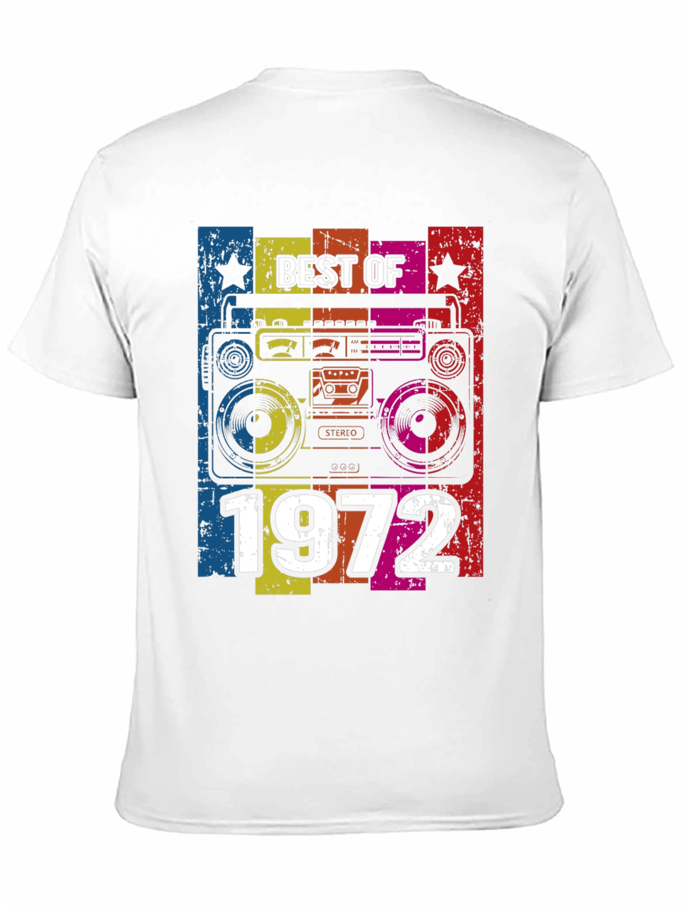 Best of 1972 Retro Boombox Graphic T-Shirt