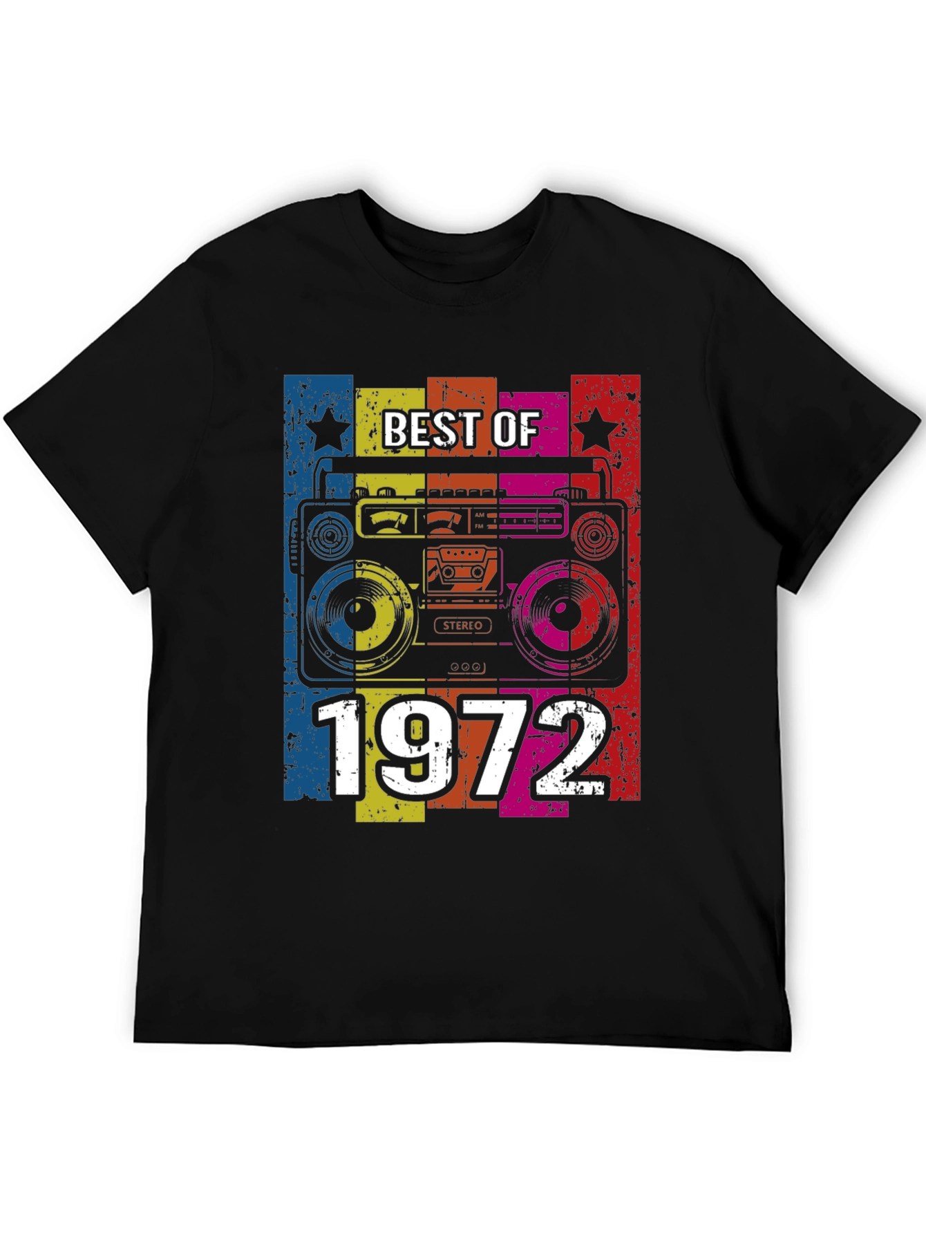 Best of 1972 Retro Boombox Graphic T-Shirt