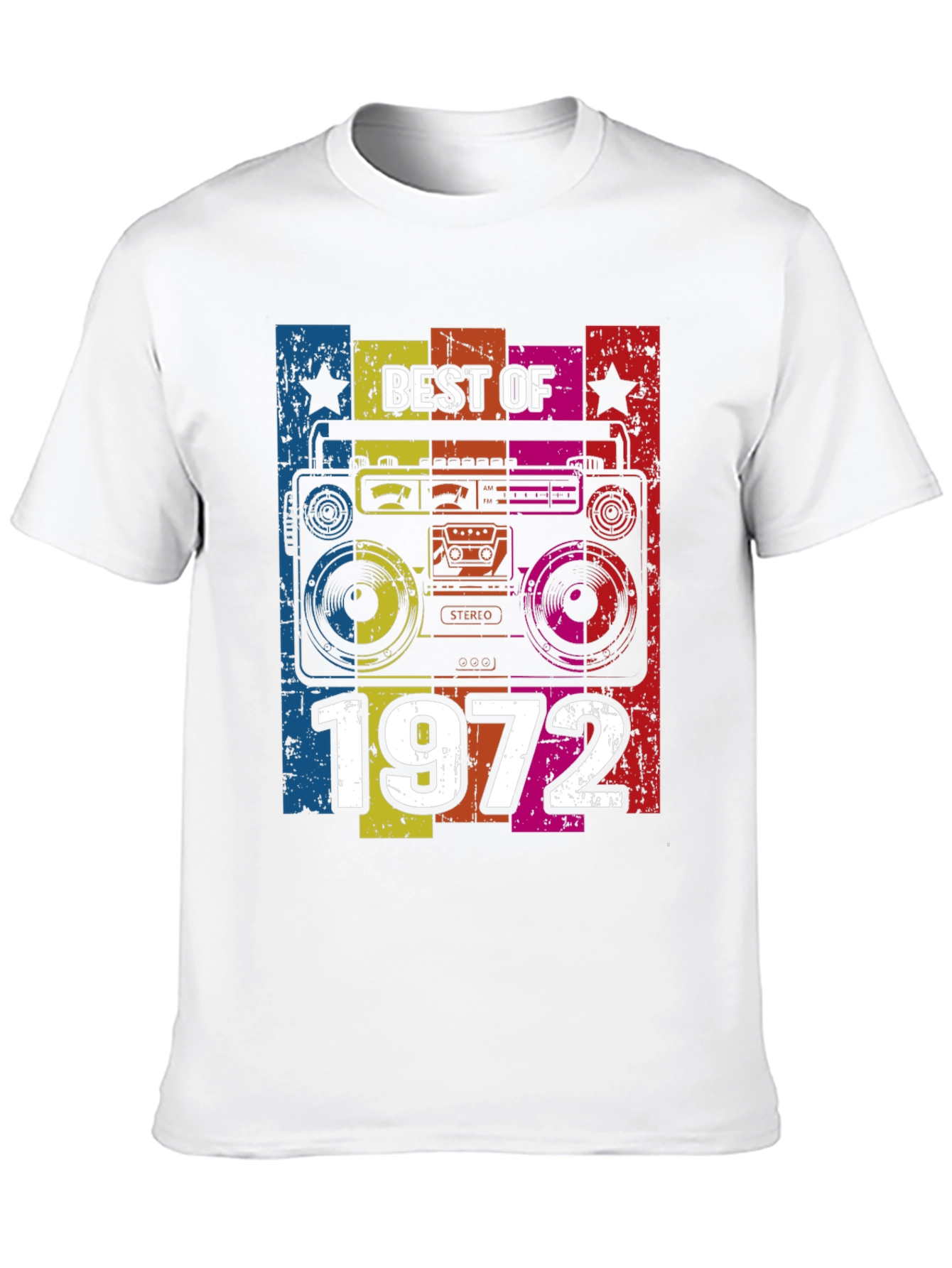 Best of 1972 Retro Boombox Graphic T-Shirt