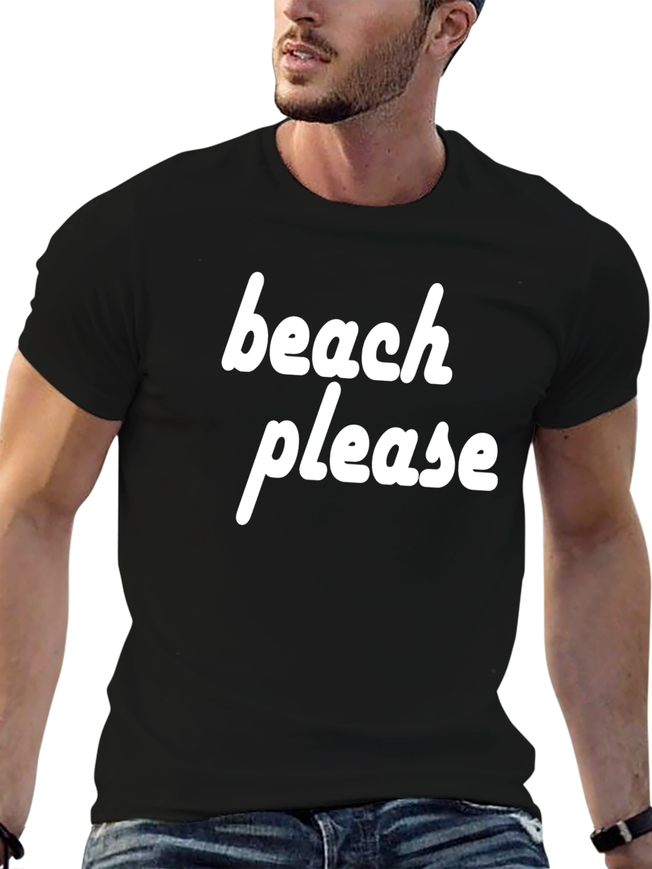 Beach Please Graphic Tee - Casual Summer T-Shirt