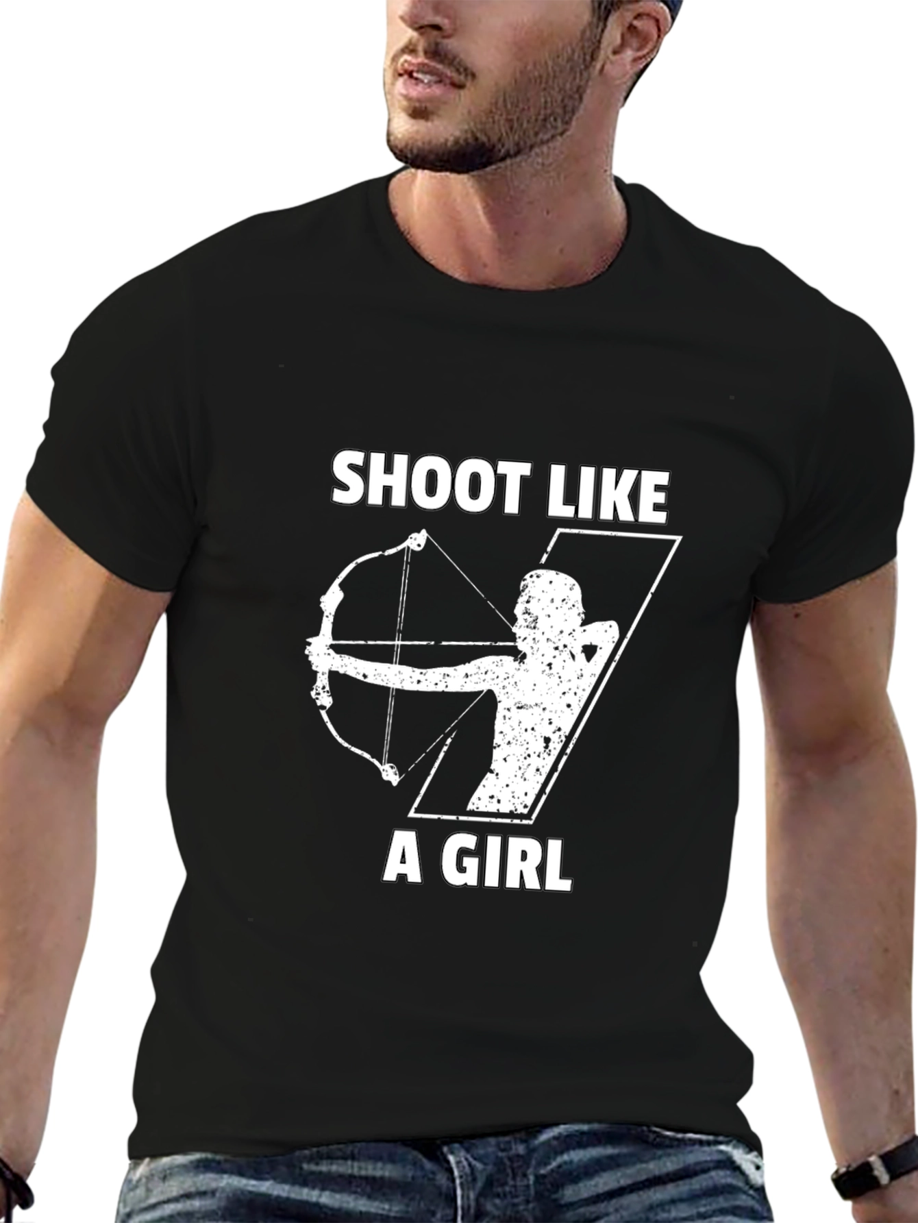 Shoot Like A Girl T-Shirt Archer Bow Hunting Tee
