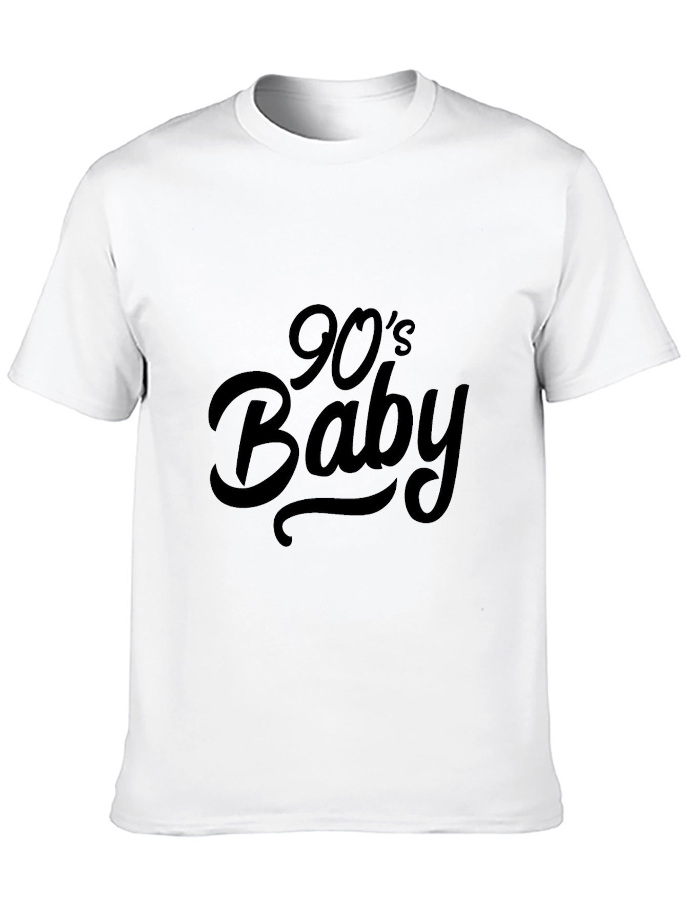 90s Baby Black Tee - Stylish Retro Design