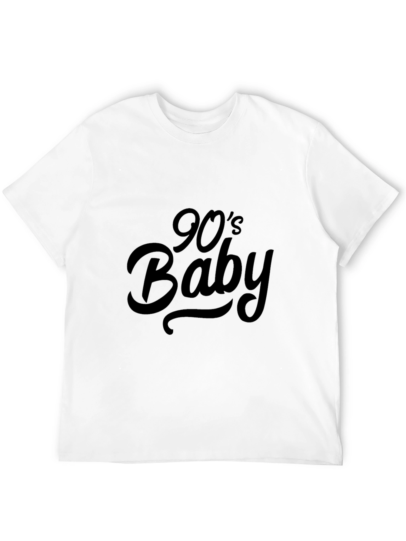 90s Baby Black Tee - Stylish Retro Design
