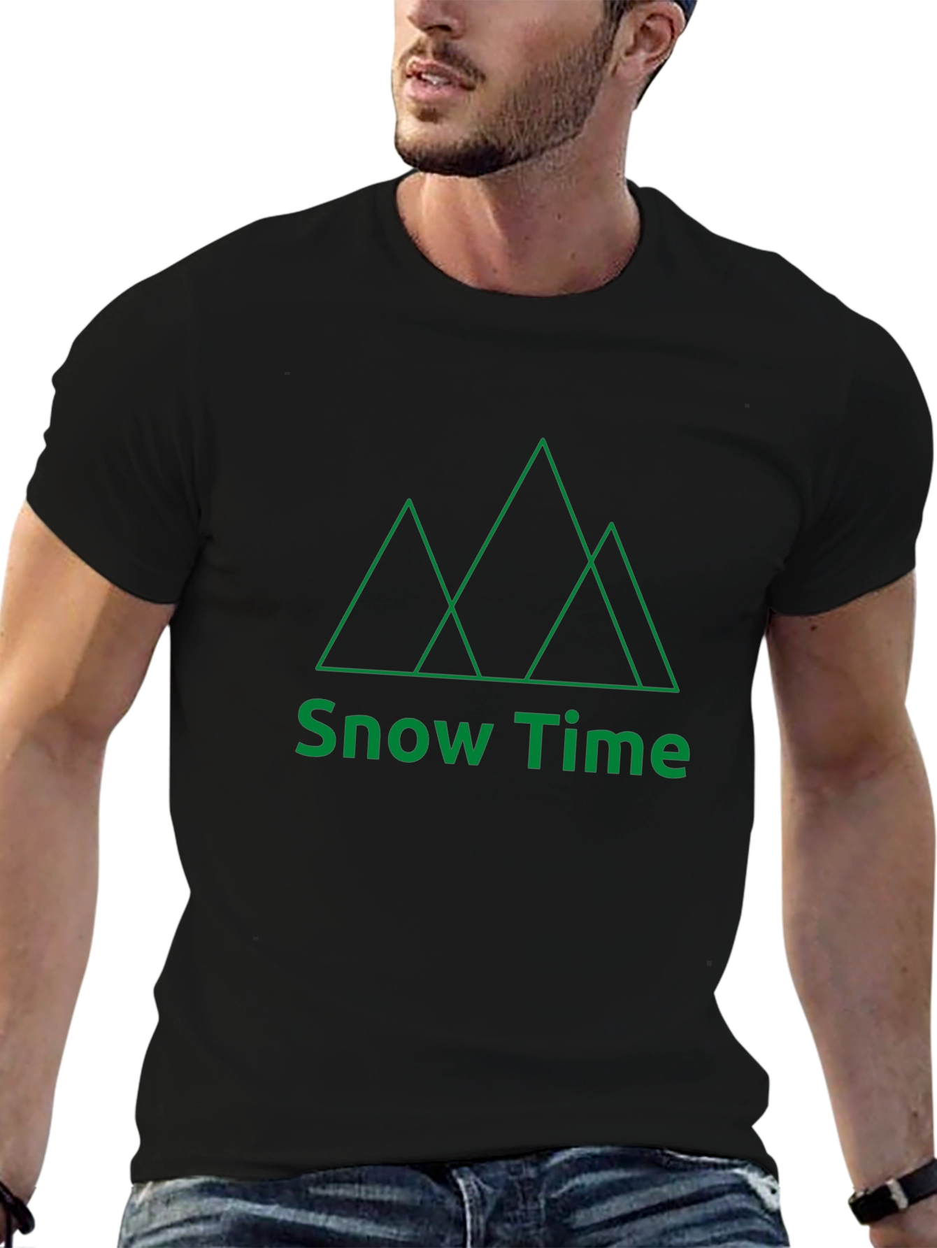Snow Time Graphic Tee - Black T-Shirt