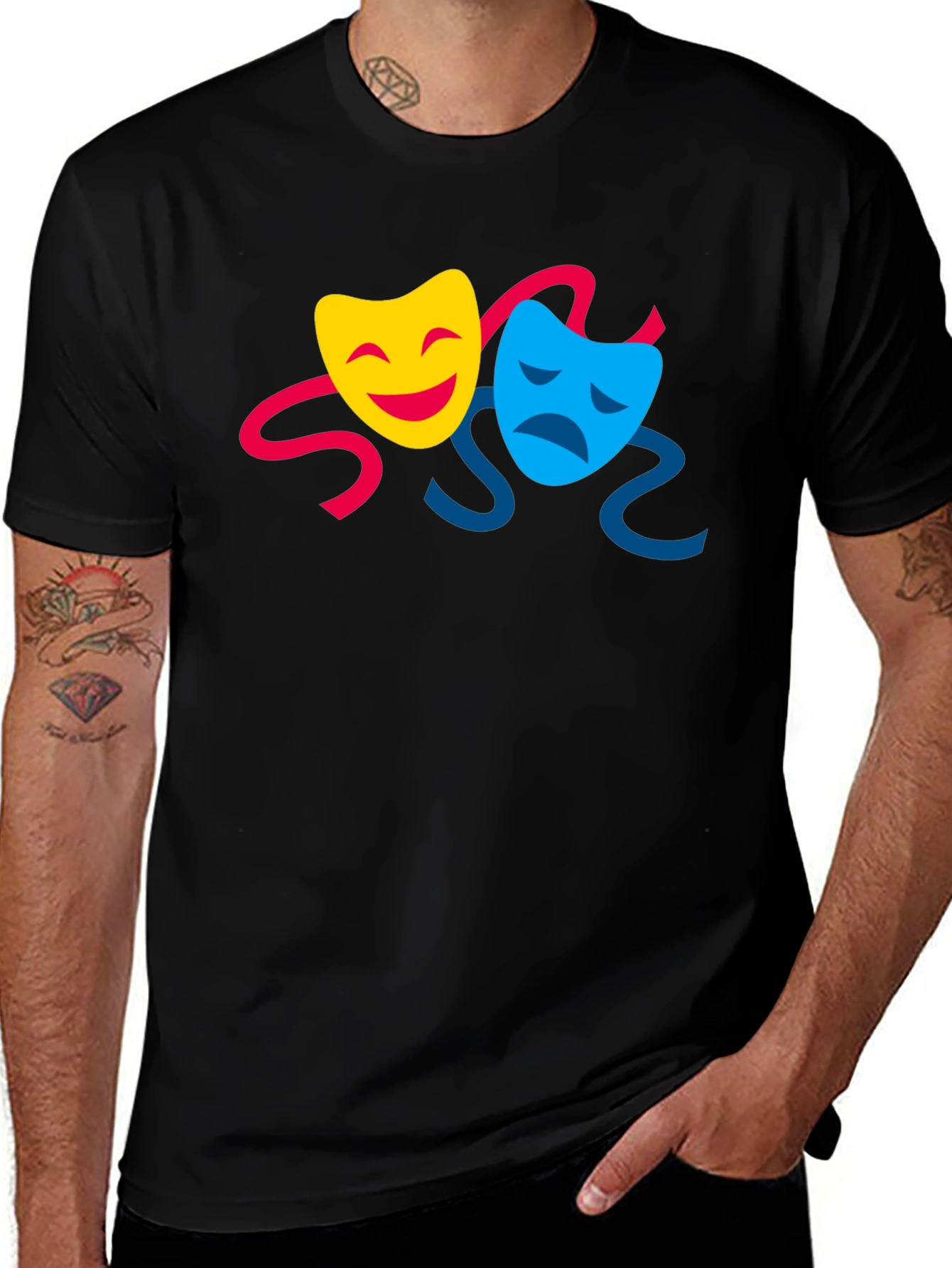 Drama Masks T-Shirt: Comedy & Tragedy