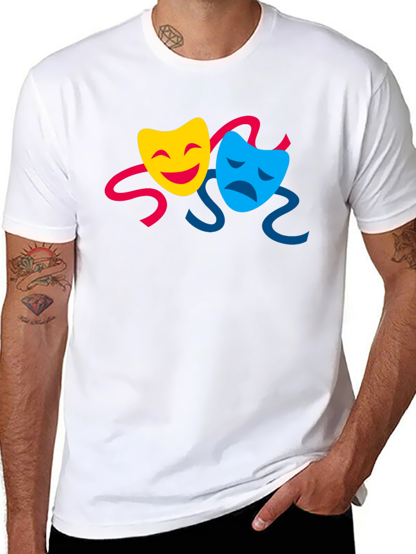 Drama Masks T-Shirt: Comedy & Tragedy