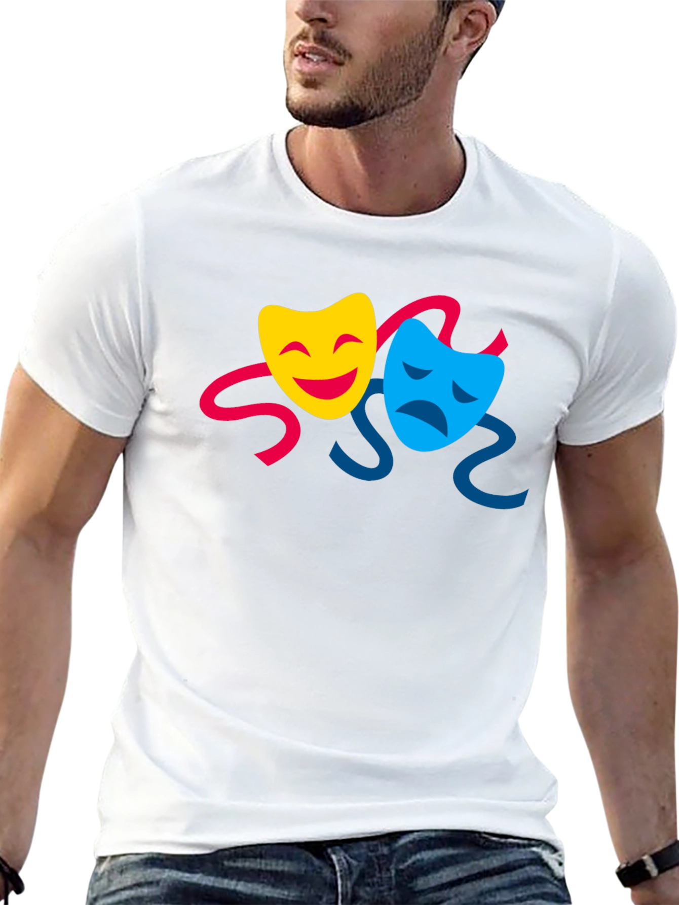Drama Masks T-Shirt: Comedy & Tragedy